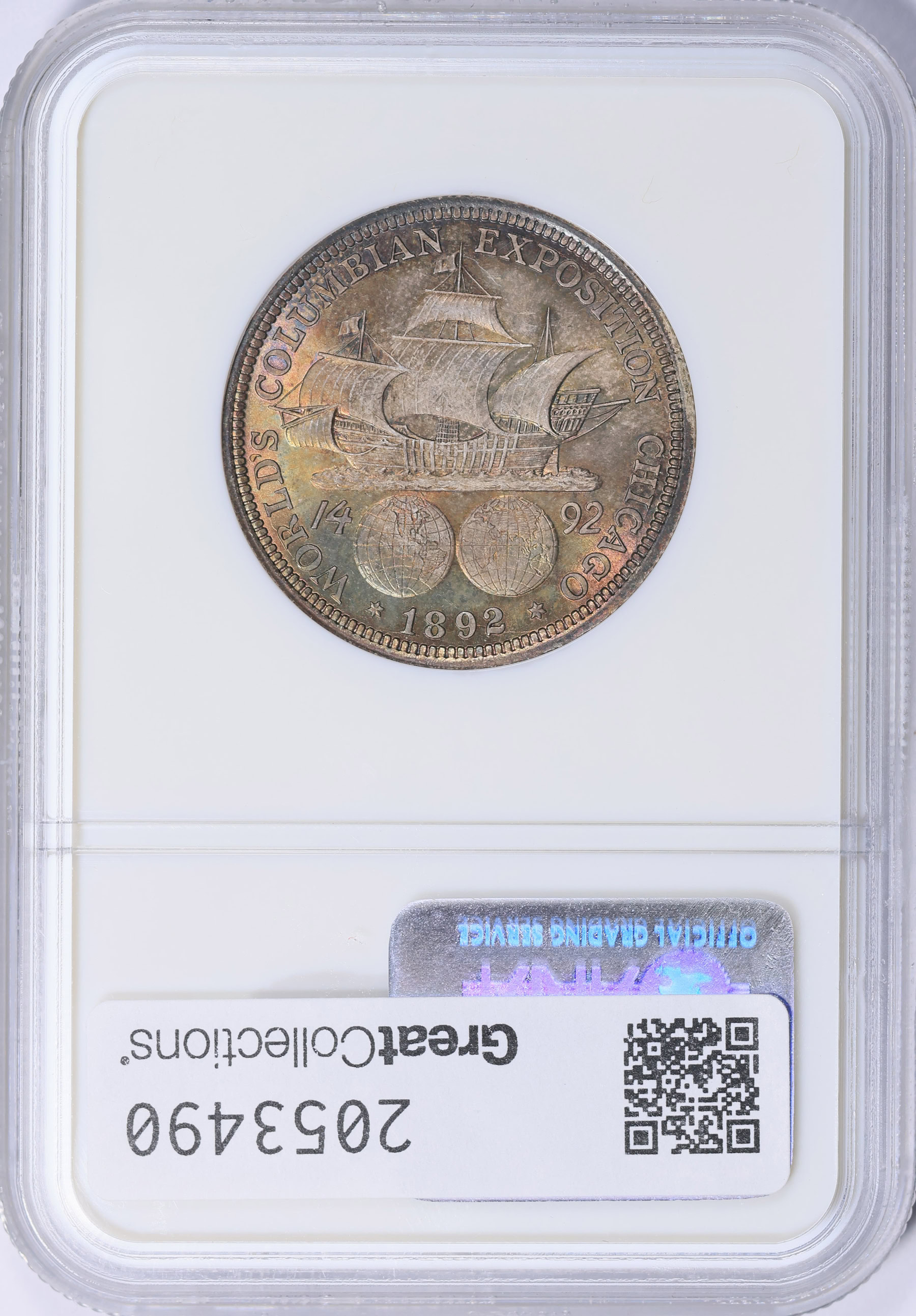 1892 World Columbian Exposition Half Dollar NGC MS-65 (CAC Green
