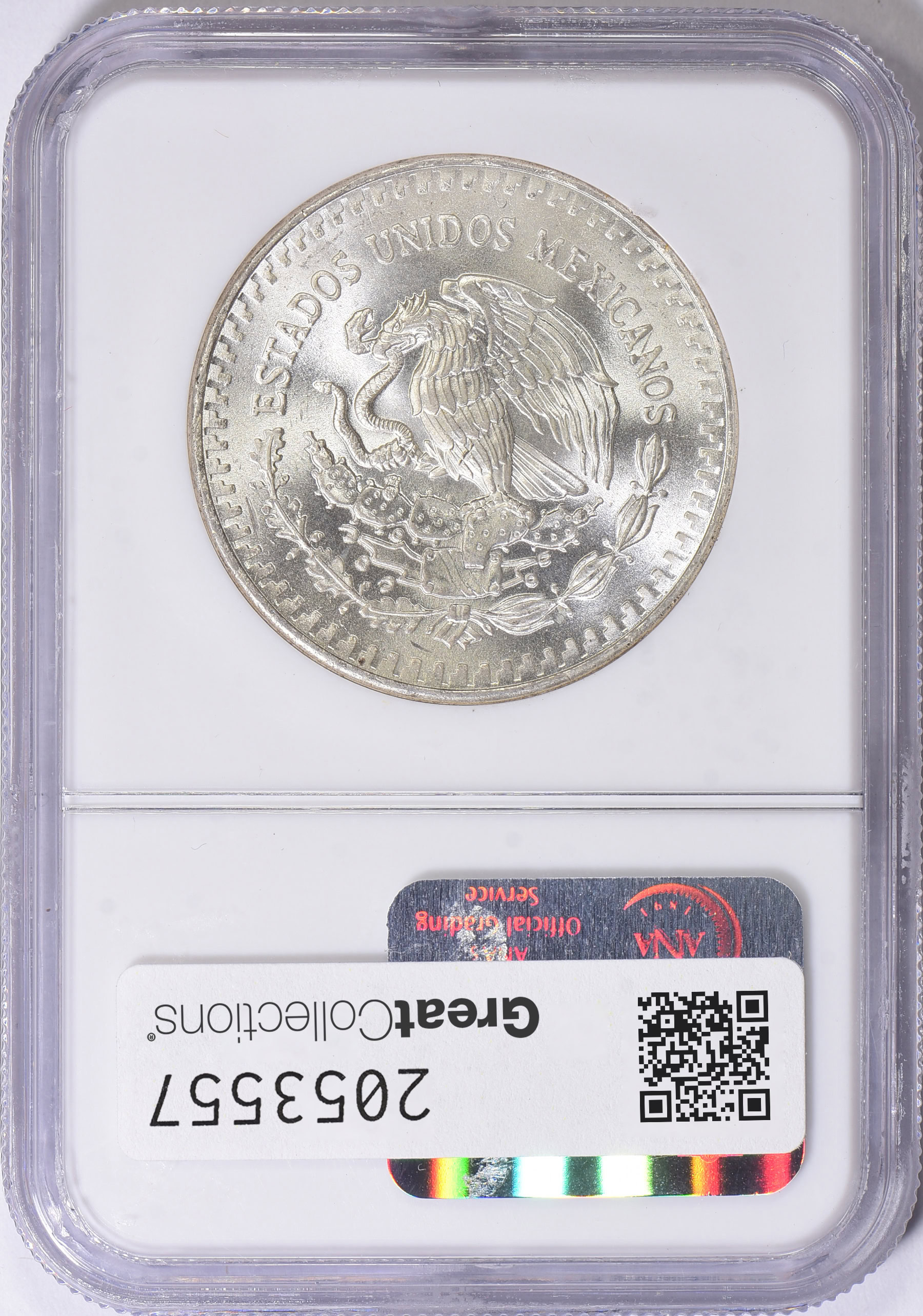 Mexico 1983-Mo Silver Onza Libertad KM-494.1 NGC MS-68 (Toned