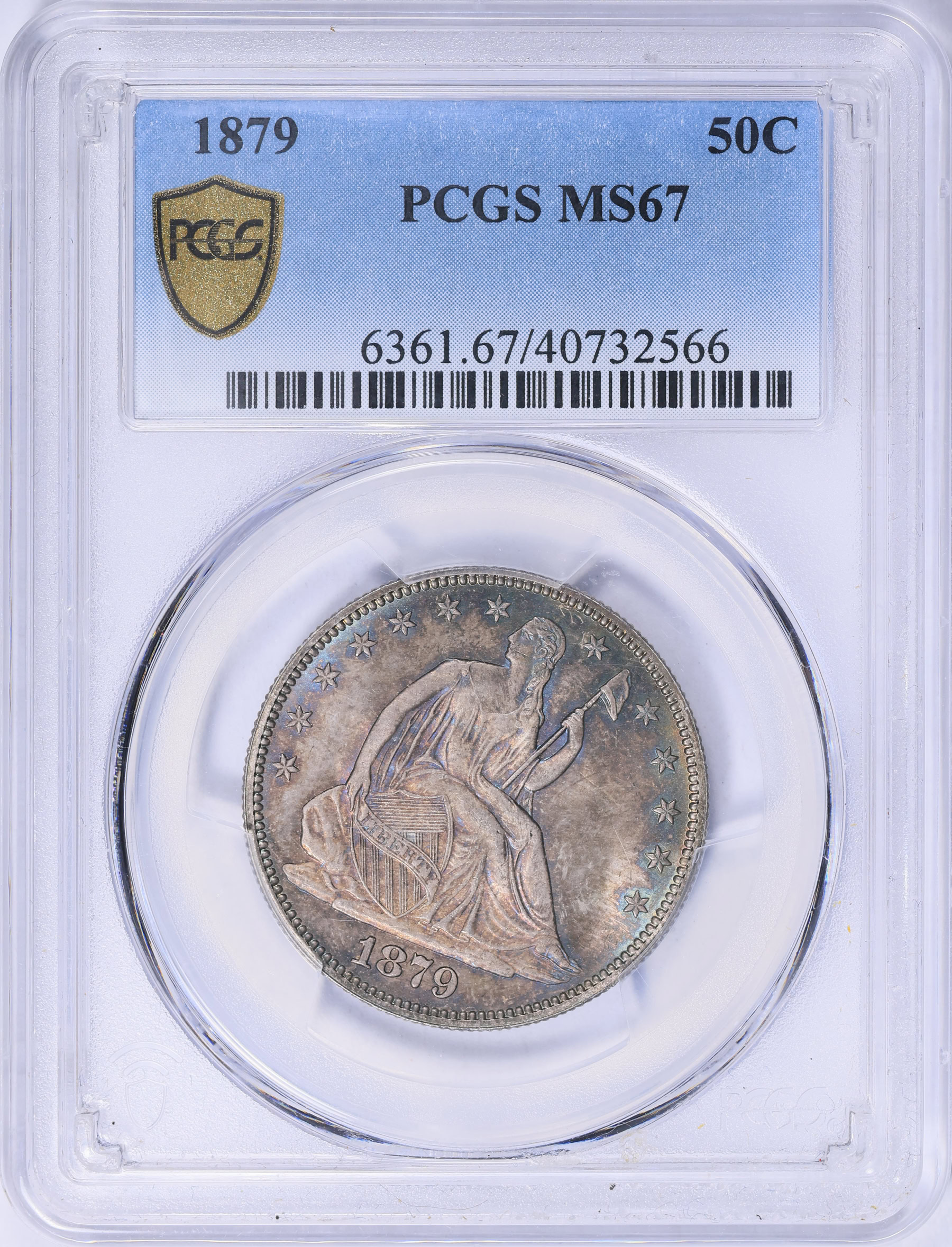 1879 Seated Liberty Half Dollar PCGS MS-67 (Toned) (Item 2053849