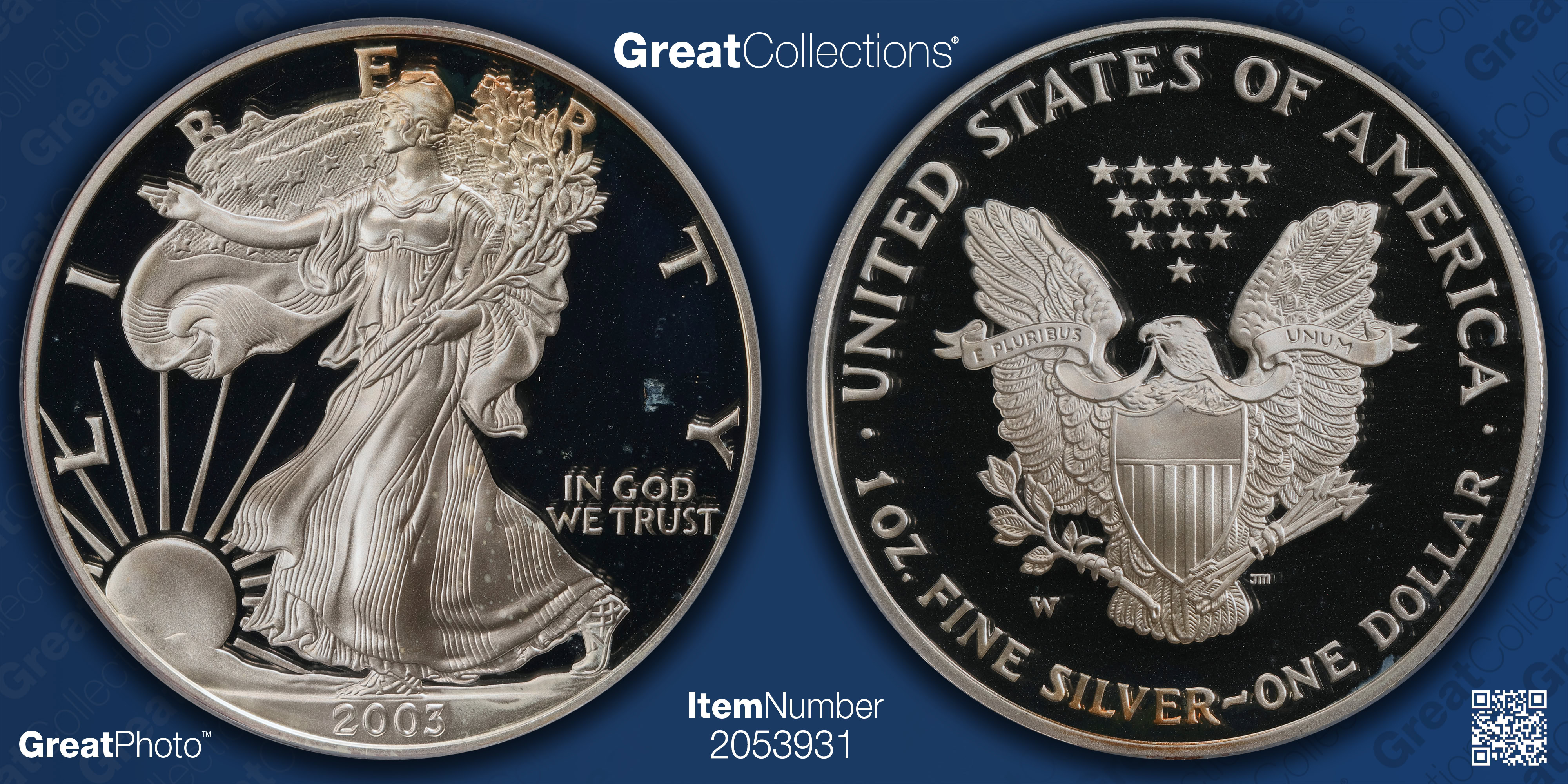 2003-W $1 Silver Eagle PCGS Proof-70 DCAM (Moy Signed Label) (Item