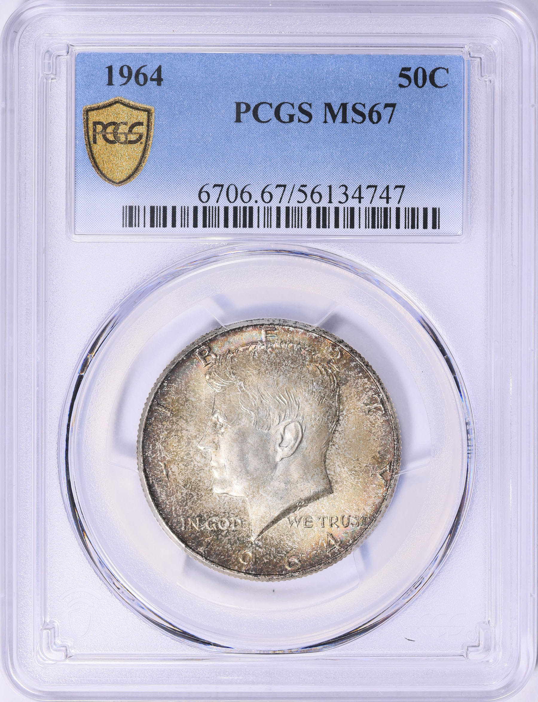 1964 Kennedy Half Dollar PCGS MS-67 (Toned) (Item 2054128
