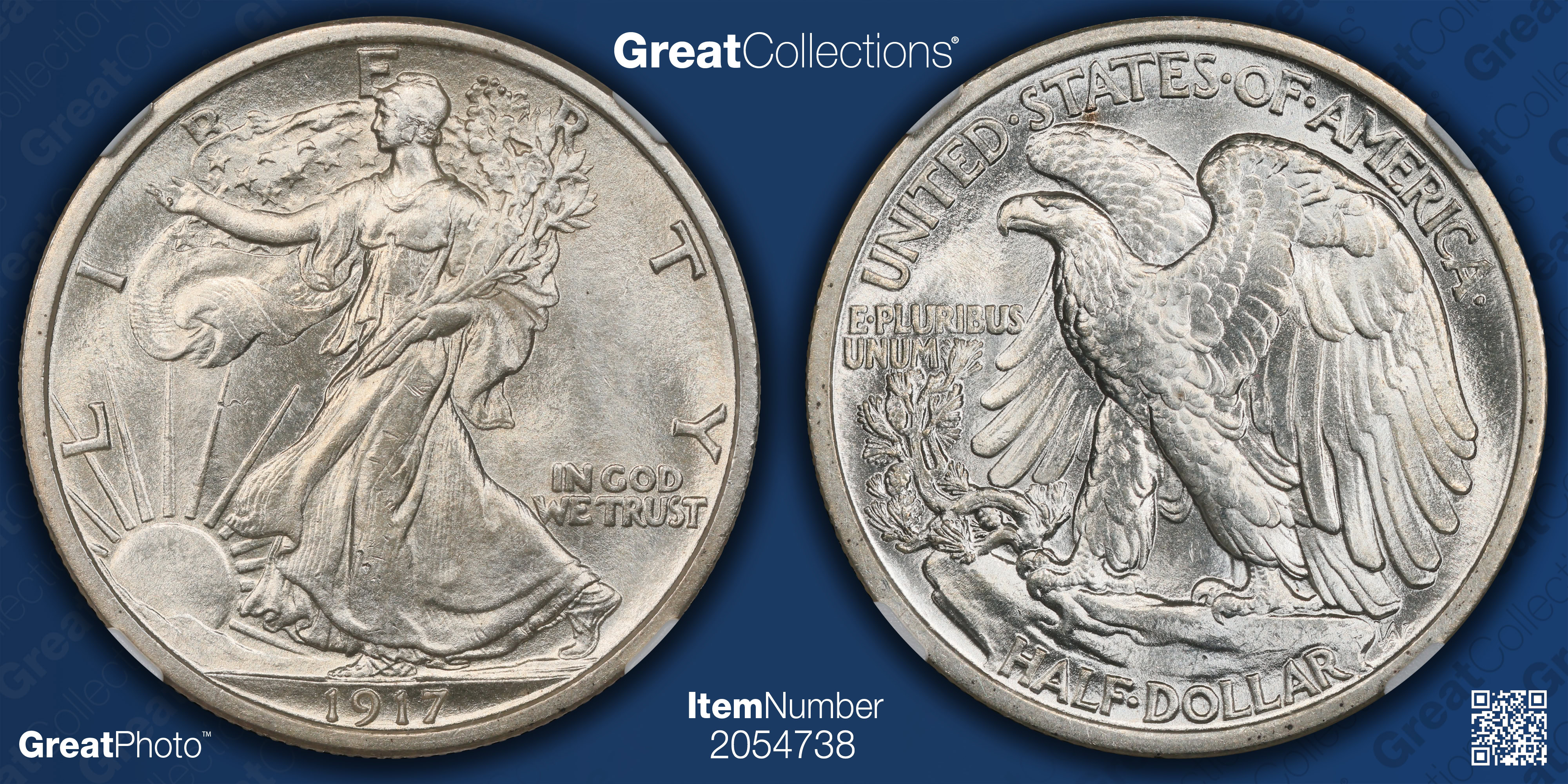 1917 Walking Liberty Half Dollar NGC MS-65 (Item 2054738
