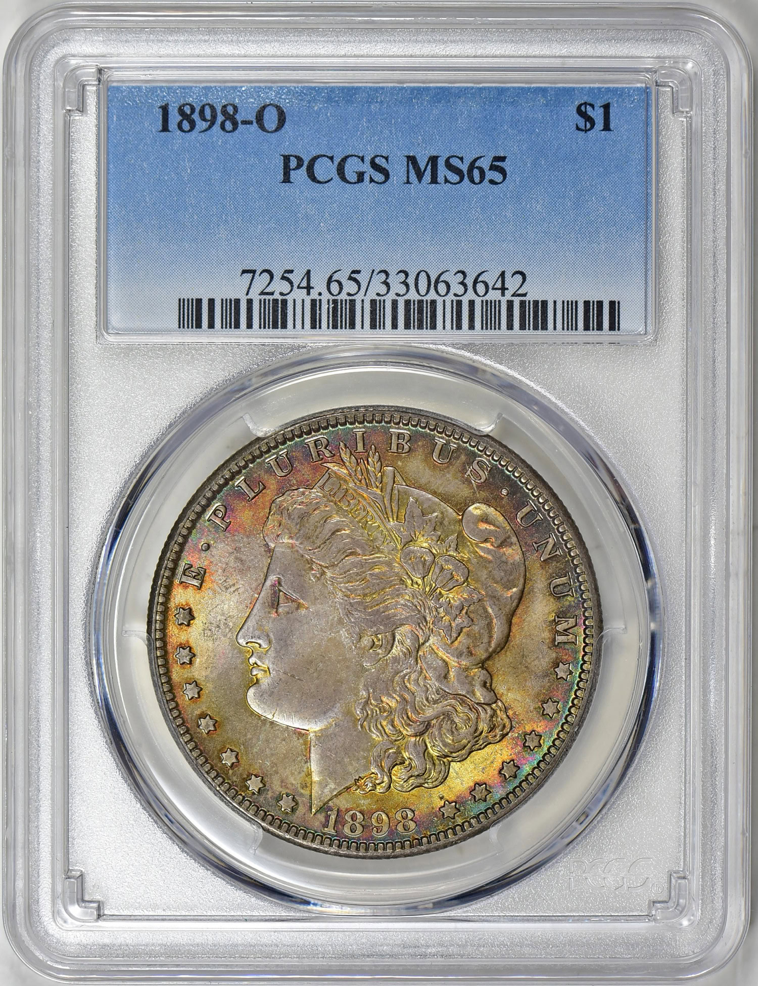 1898-O Morgan Silver Dollar PCGS MS-65 (Toned) (Item 2054762