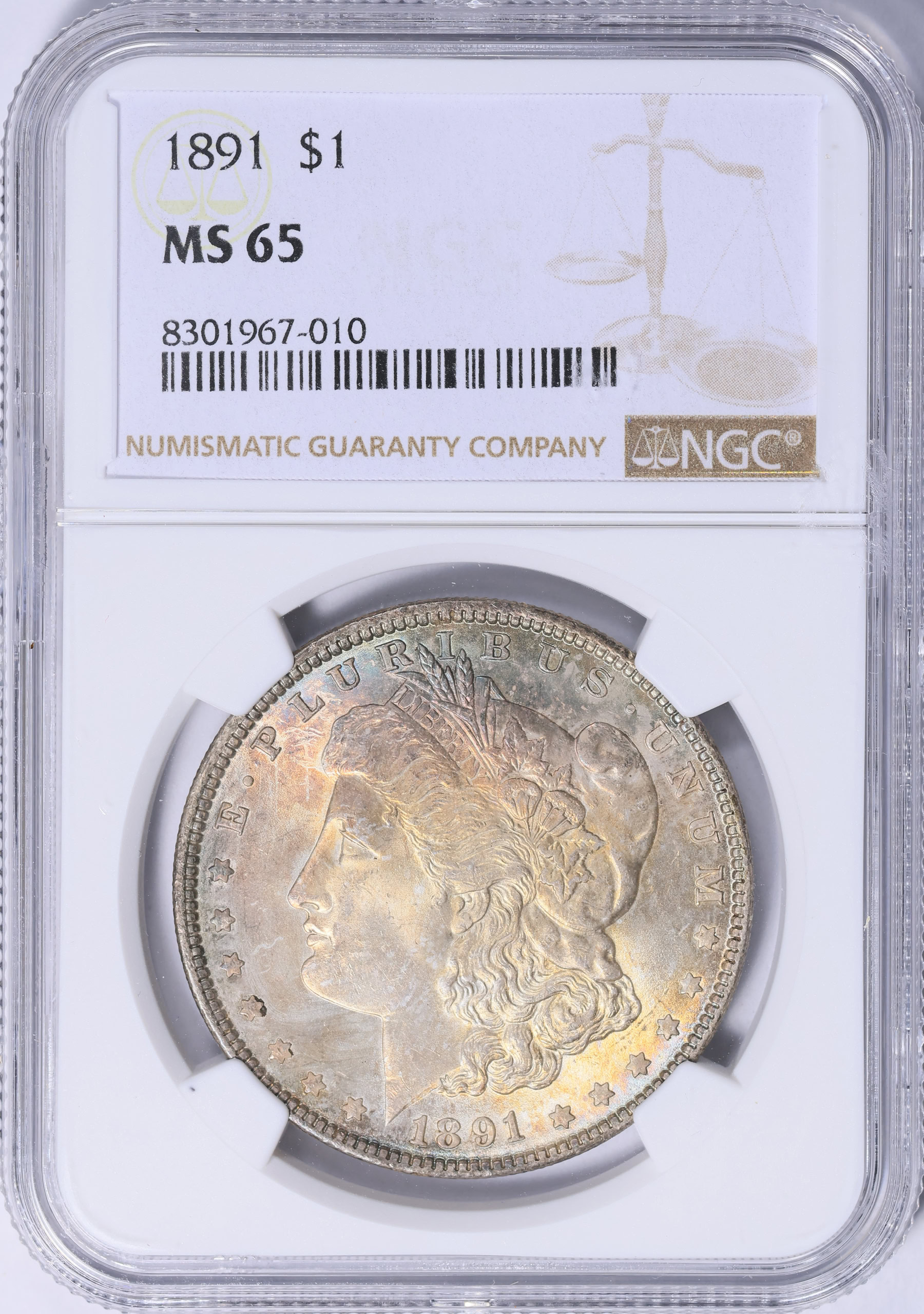 1891 Morgan Silver Dollar NGC MS-65 (Toned) (Item 2054783
