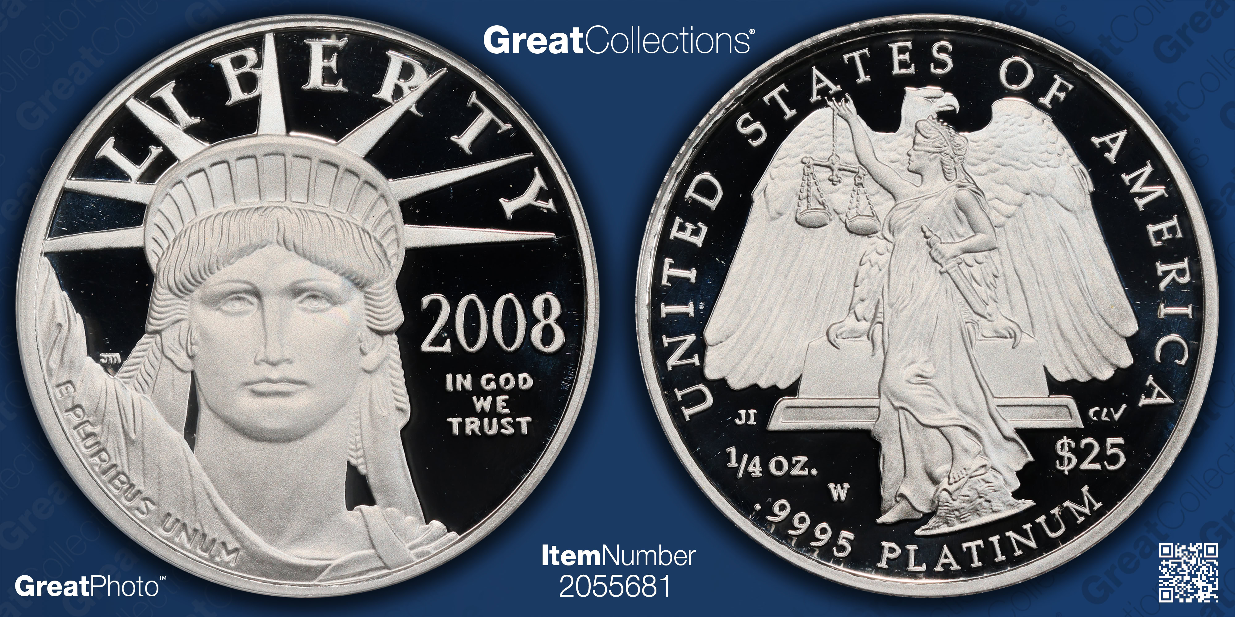 2008-W $25 Quarter-Ounce Platinum American Eagle PCGS Proof-69