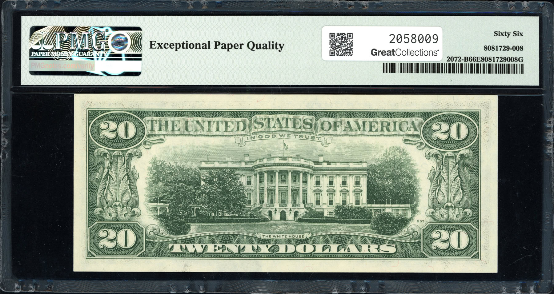 Fr. 2072-B (BF Block) 1977 $20 New York Federal Reserve Error Note *Ink ...