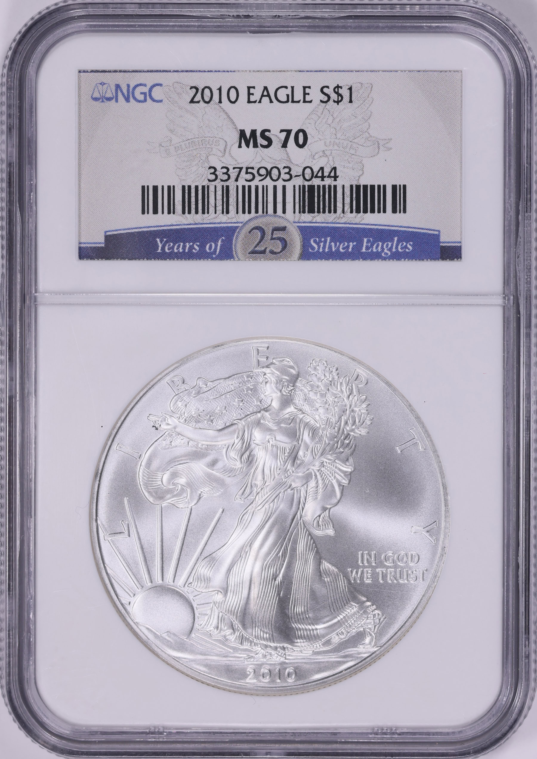 2010 $1 Silver Eagle NGC MS-70 (Item 2058163) | GreatCollections
