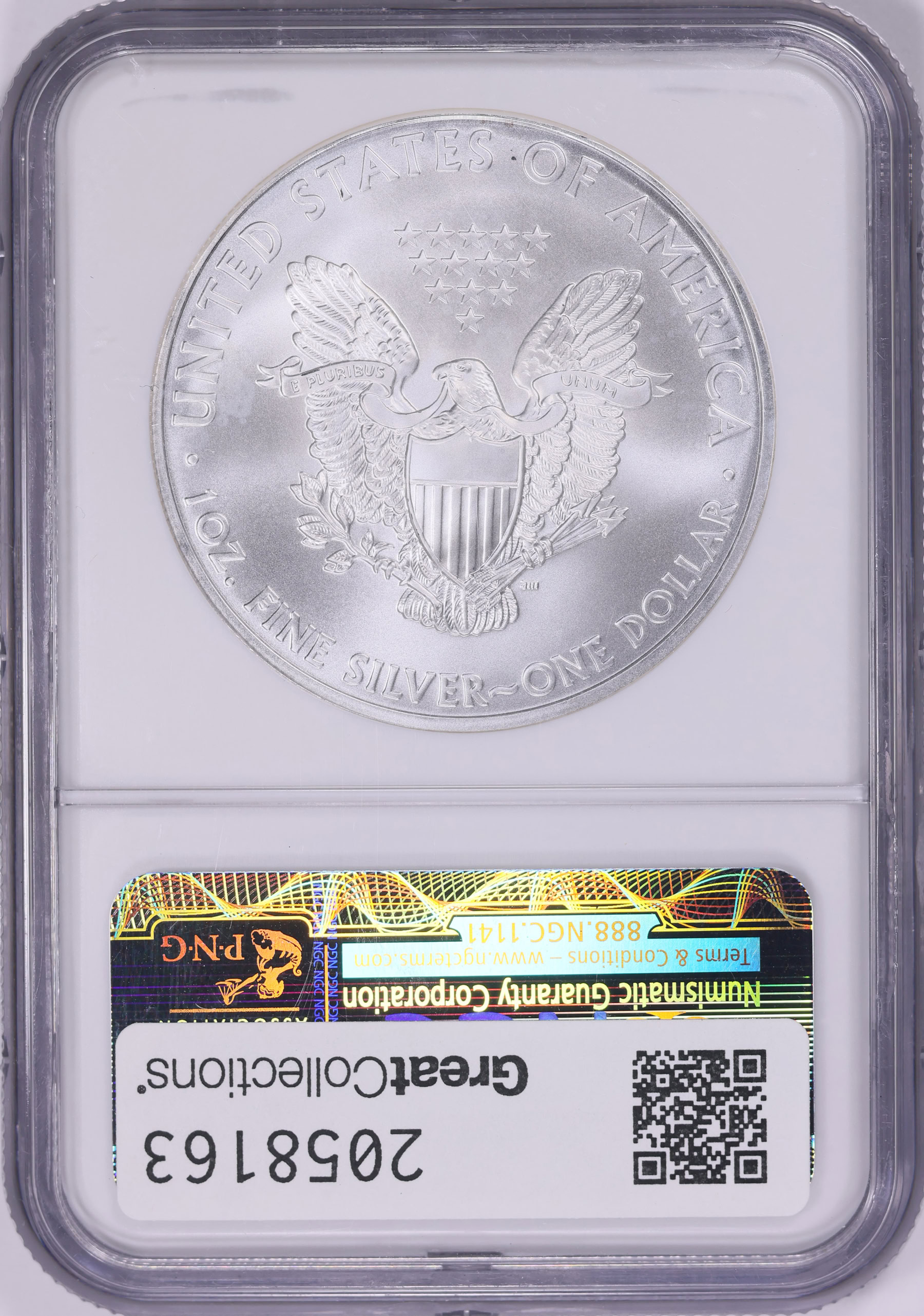2010 $1 Silver Eagle NGC MS-70 (Item 2058163) | GreatCollections