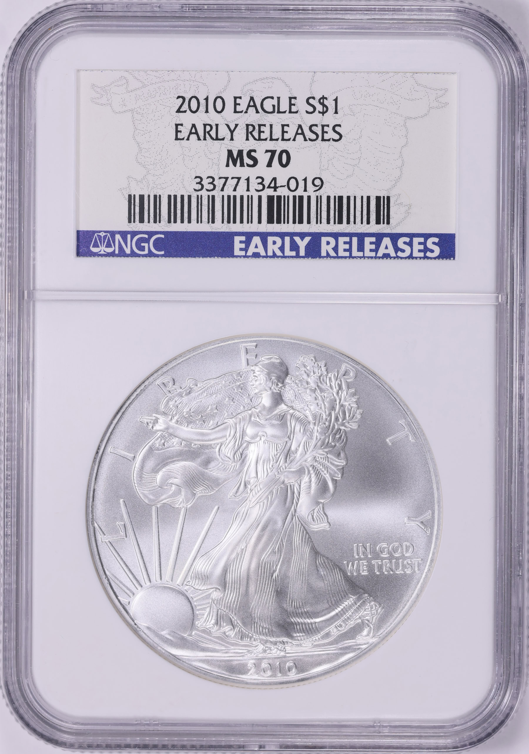 2010 $1 Silver Eagle Early Releases NGC MS-70 (Item 2058184