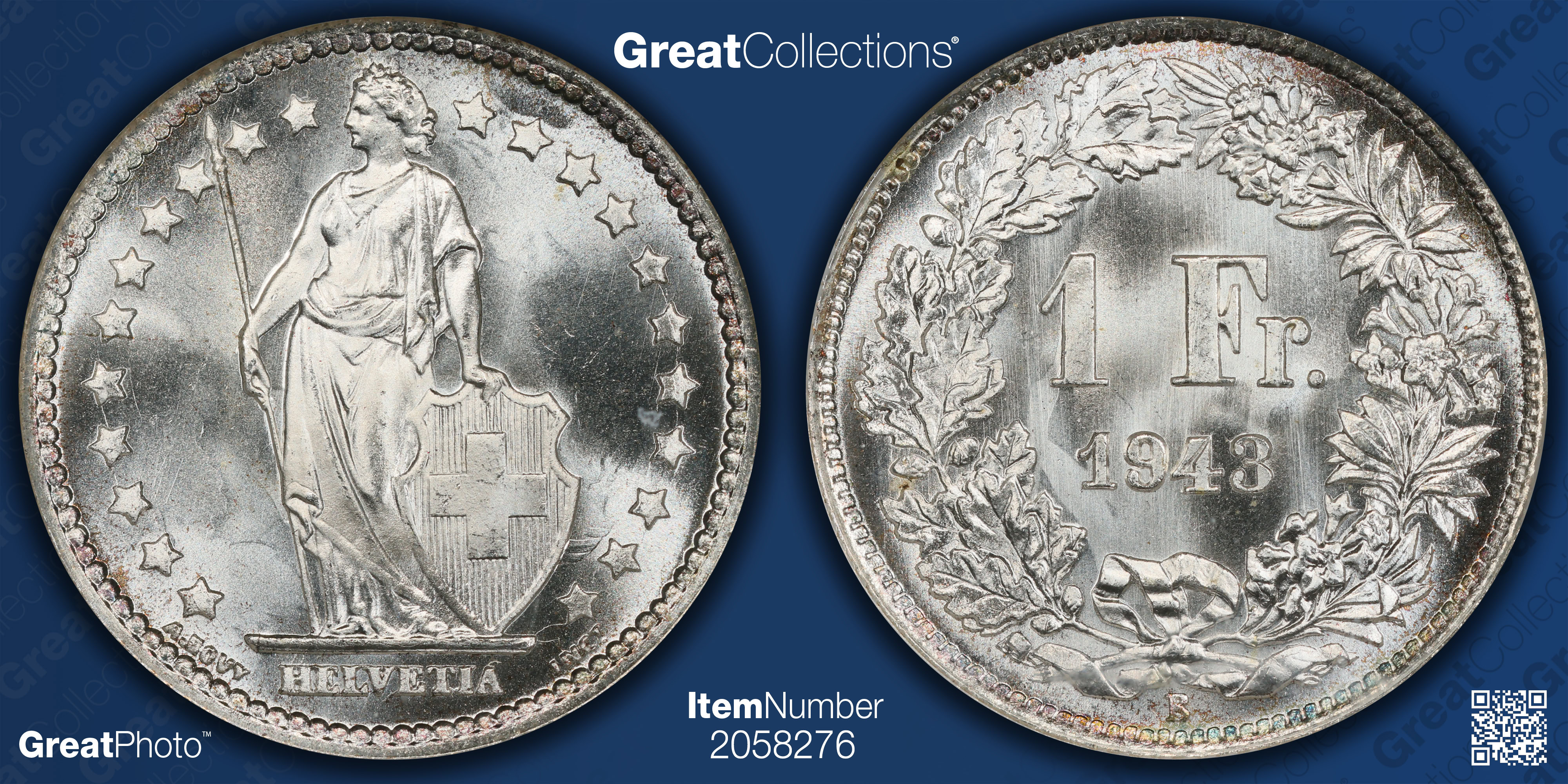 高鑑定】1941 スイス/スイス連邦結成650年記念 NGC MS66 5フラン 銀貨 