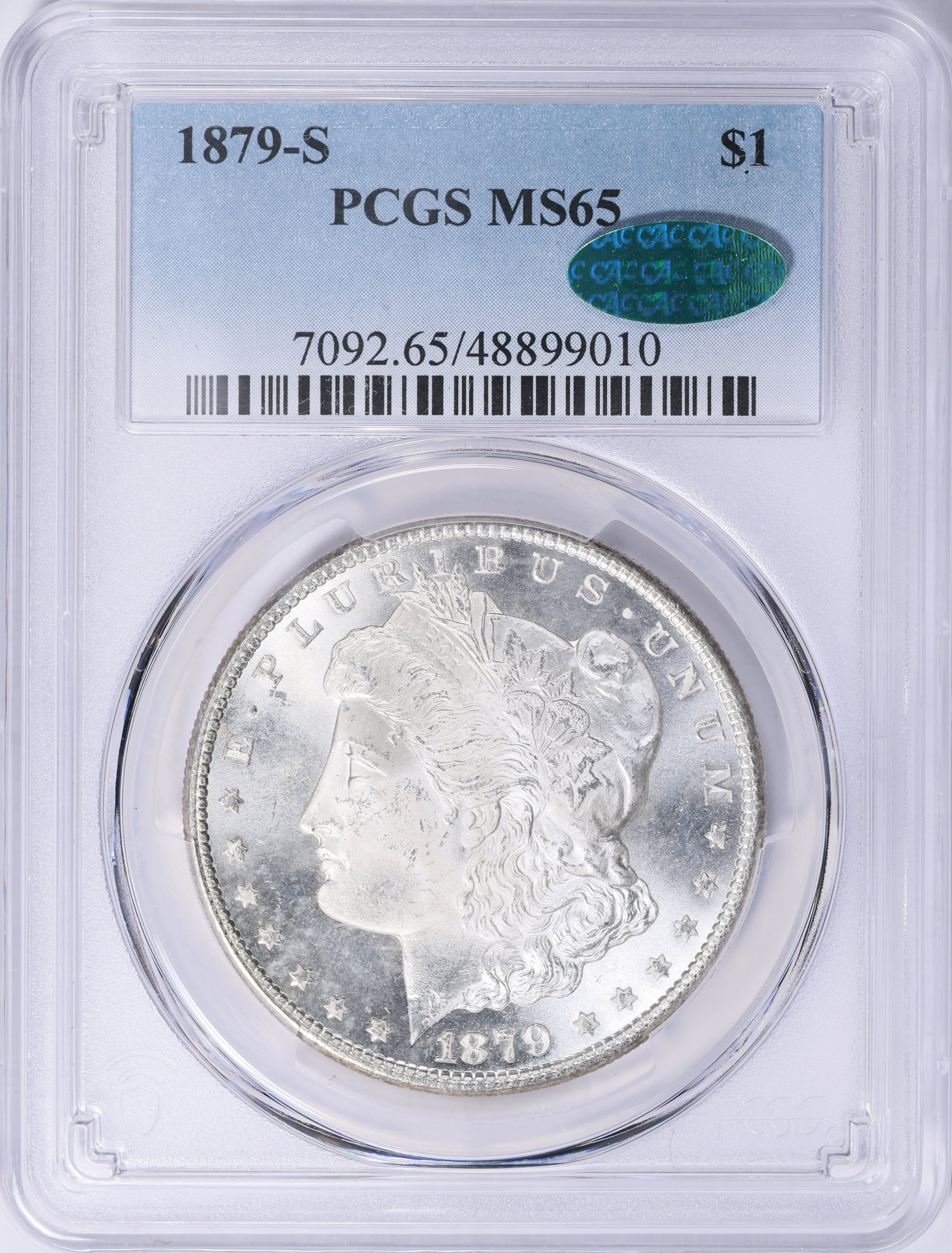 1879-S Morgan Silver Dollar PCGS MS-65 (CAC Green) (Item 2058798