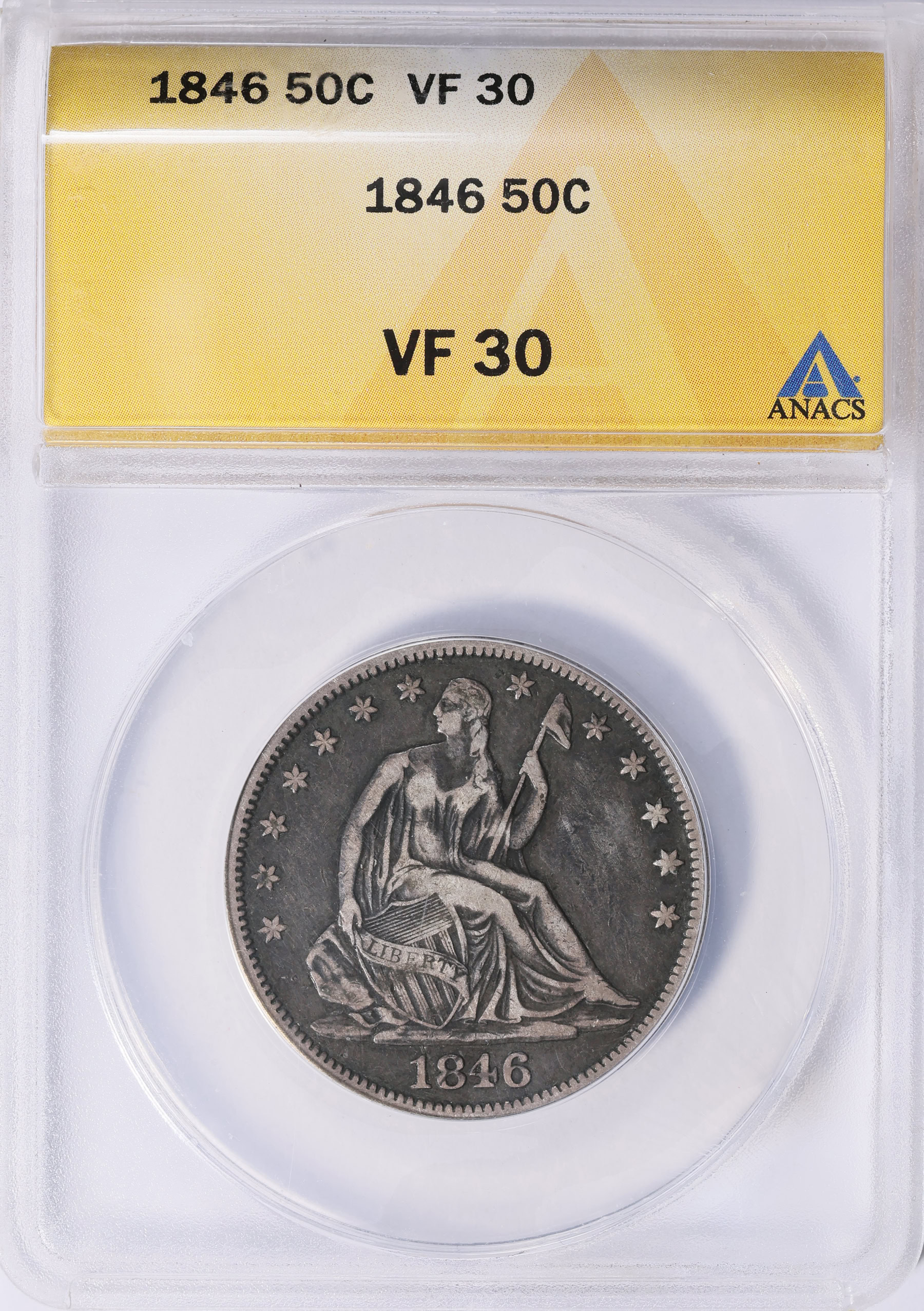 1846 Seated Liberty Half Dollar ANACS VF-30 (Item 2058944