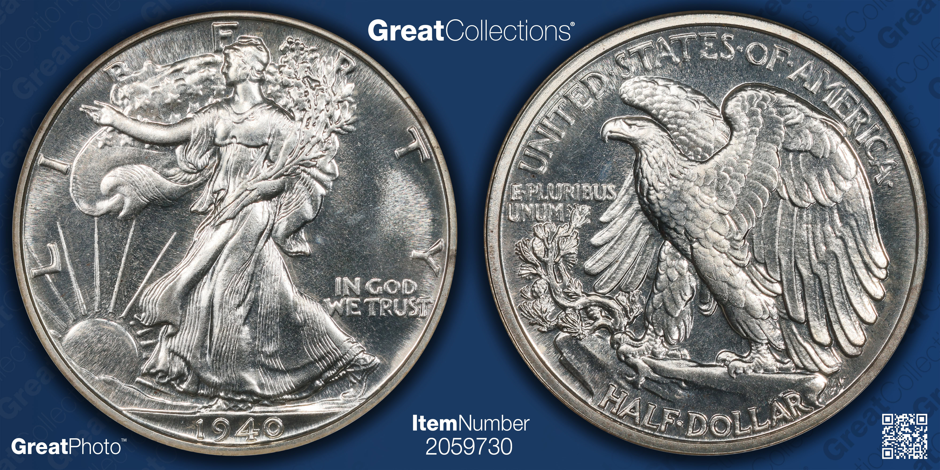1940 Walking Liberty Half Dollar NGC Proof-66 (CAC Green) (Item