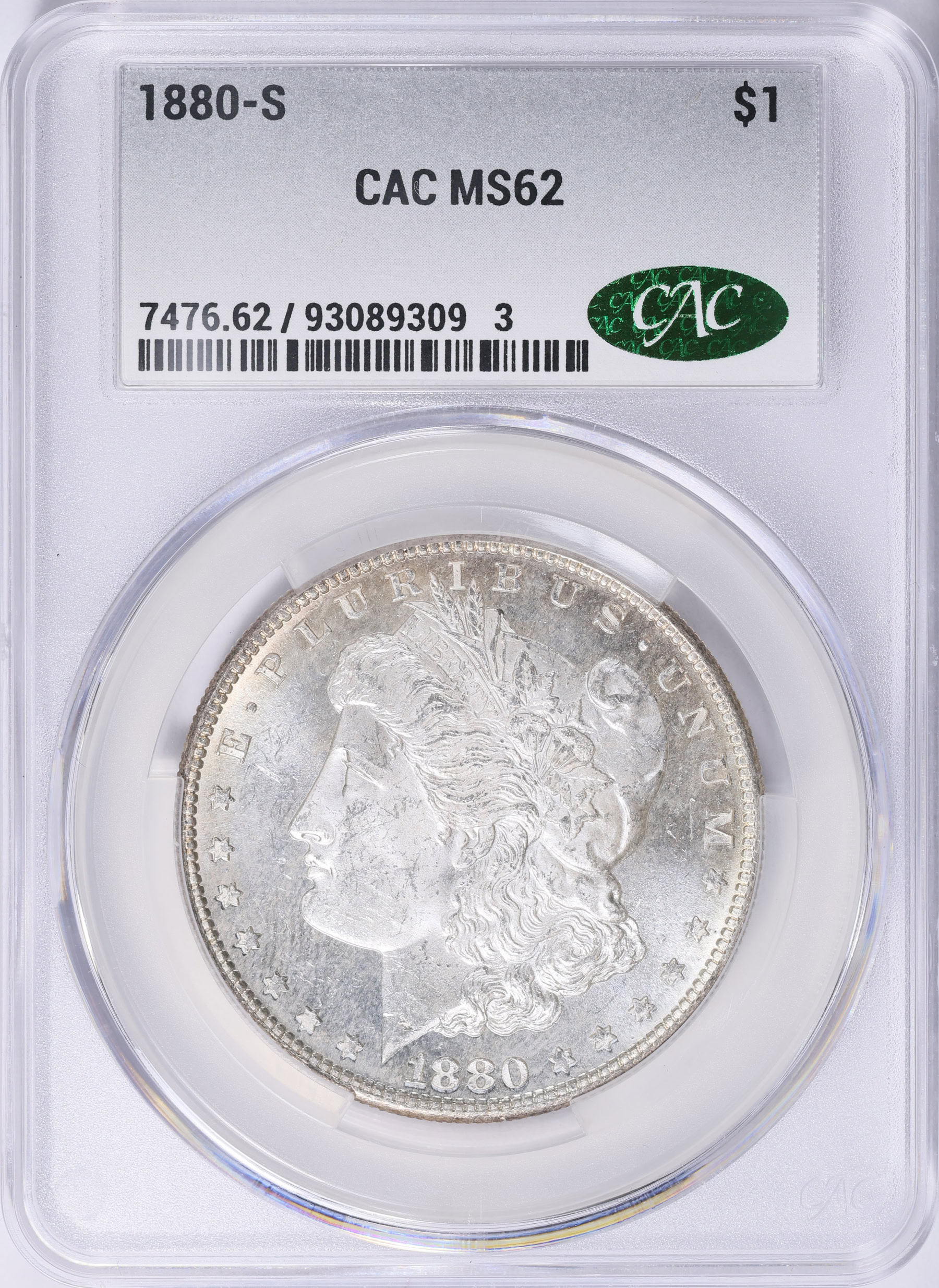 1880-S Morgan Silver Dollar CACG MS-62 (Item 2060105