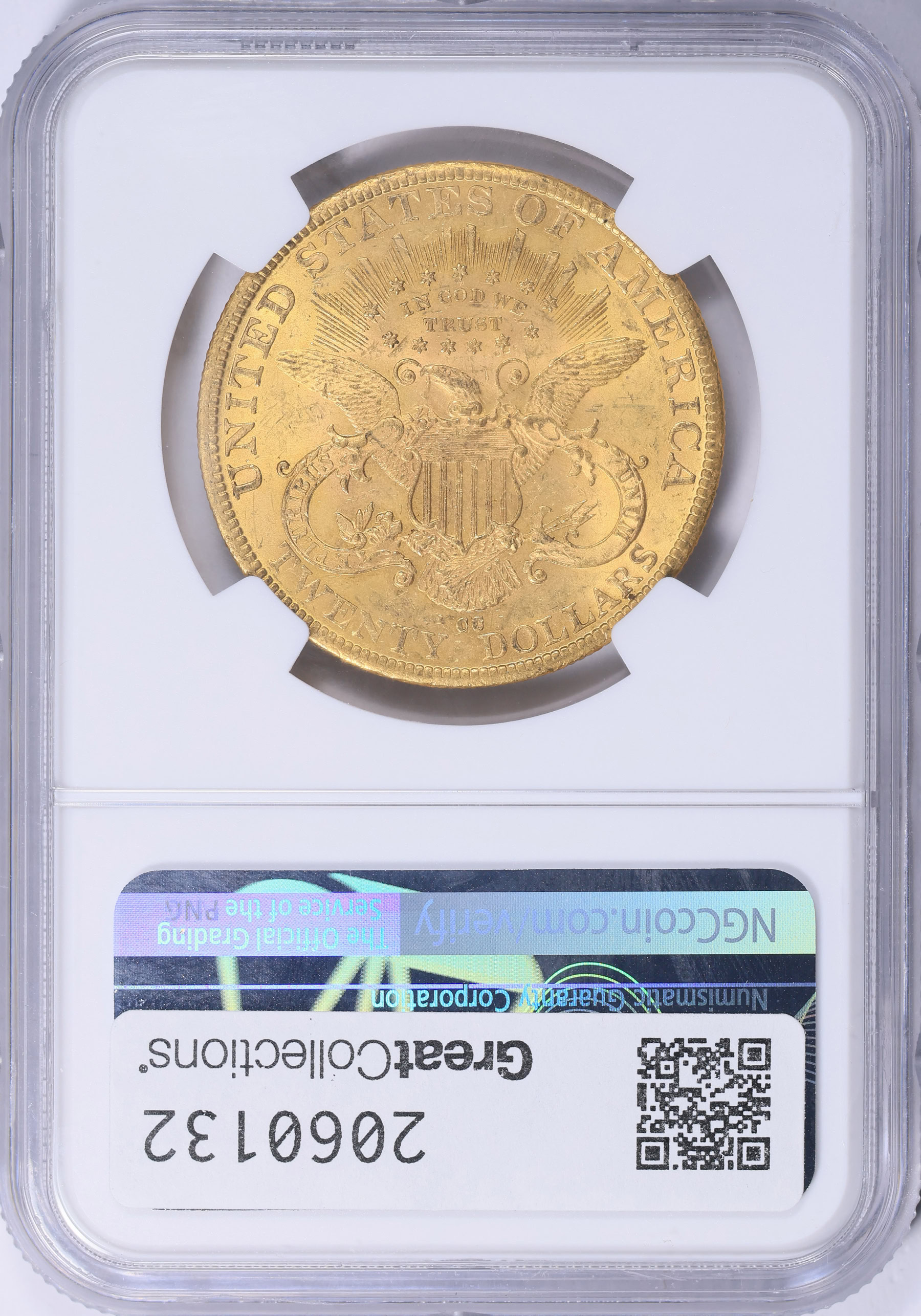 1889-CC Liberty Gold Double Eagle NGC AU-58+ (CAC Green) (Item