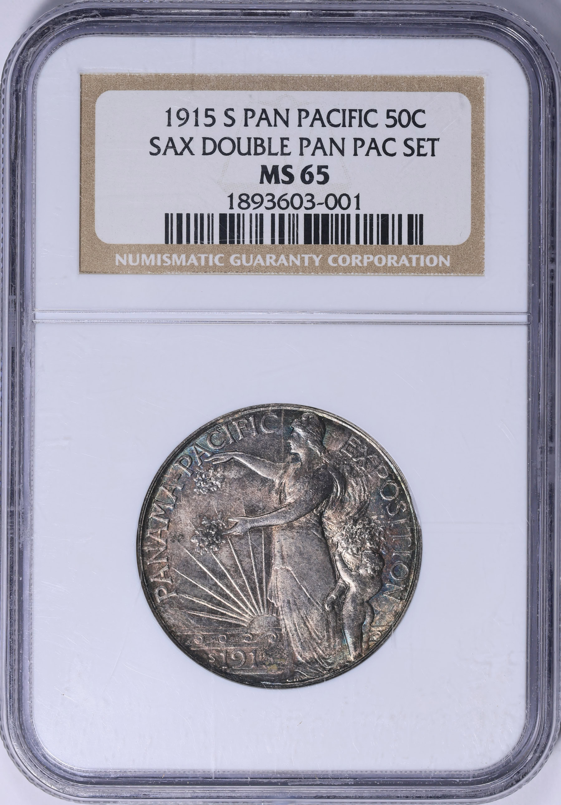 1915-S Panama-Pacific Exposition Half Dollar NGC MS-65 (From Sax