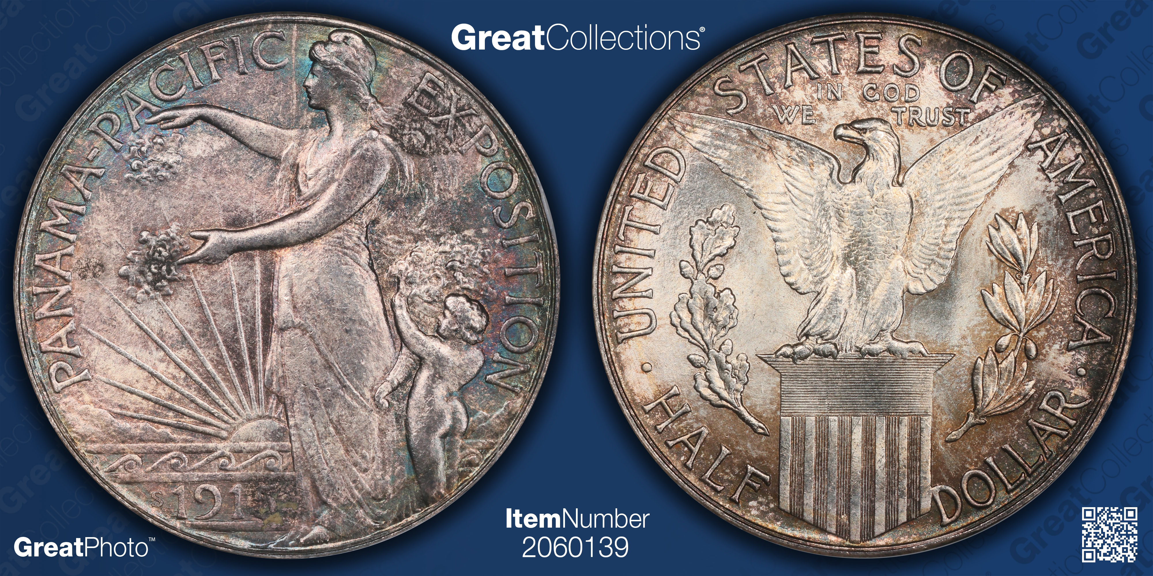 1915-S Panama-Pacific Exposition Half Dollar NGC MS-65 (From Sax