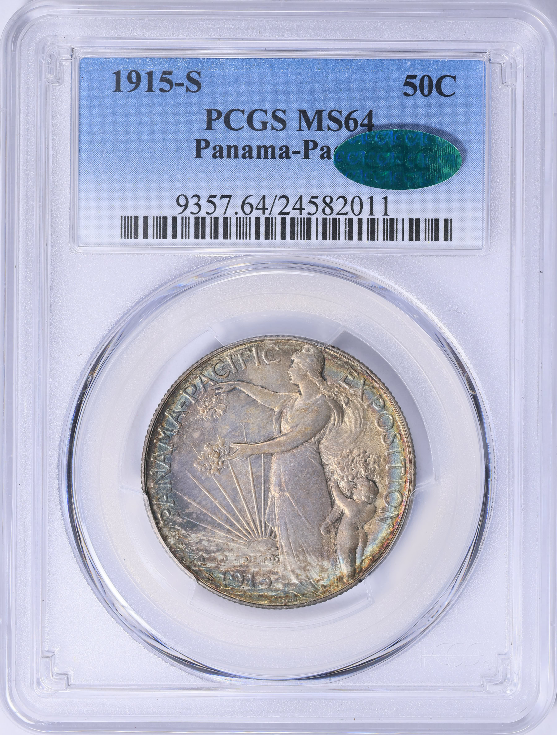 1915-S Panama-Pacific Exposition Half Dollar PCGS MS-64 (CAC Green