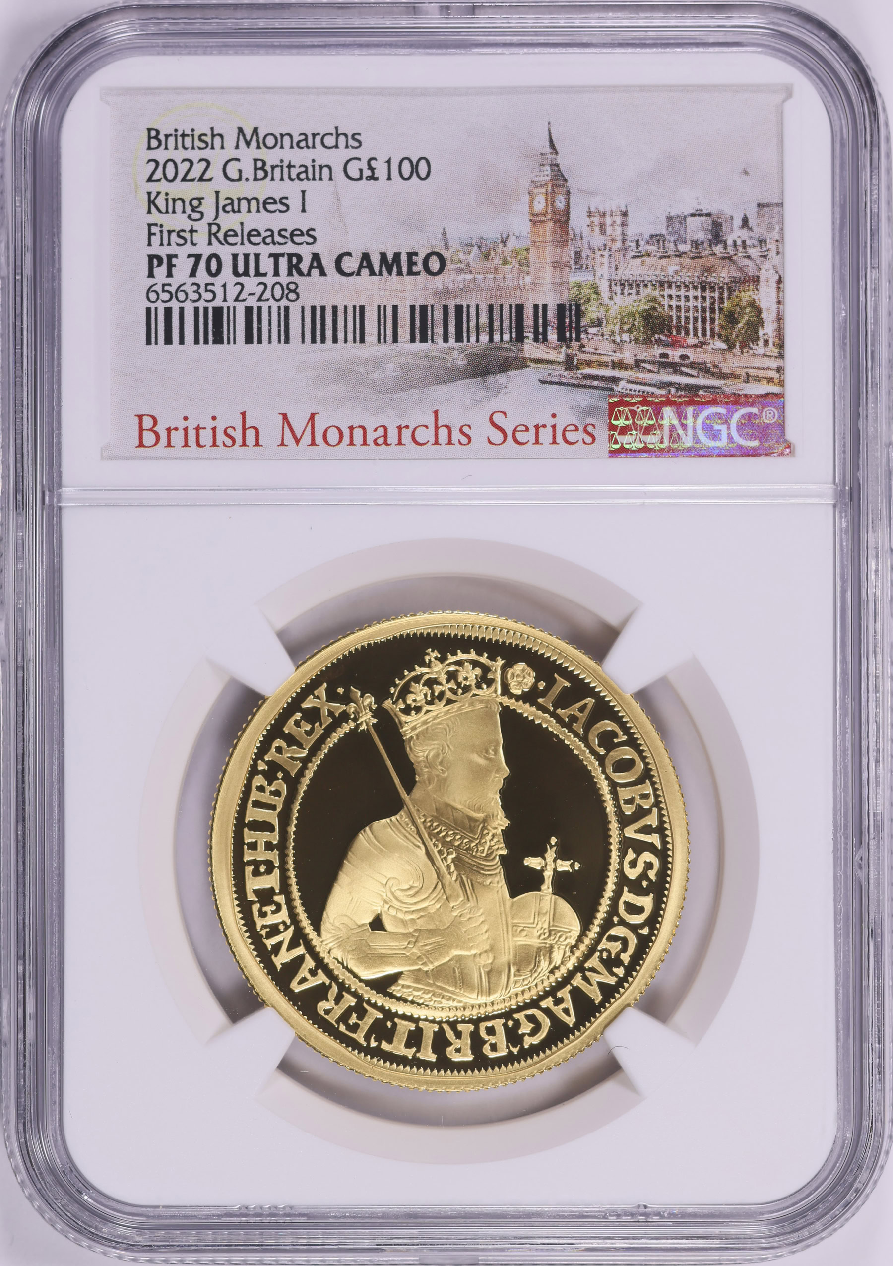 Great Britain 2022 Gold £100 British Monarchs King James I KM-2258