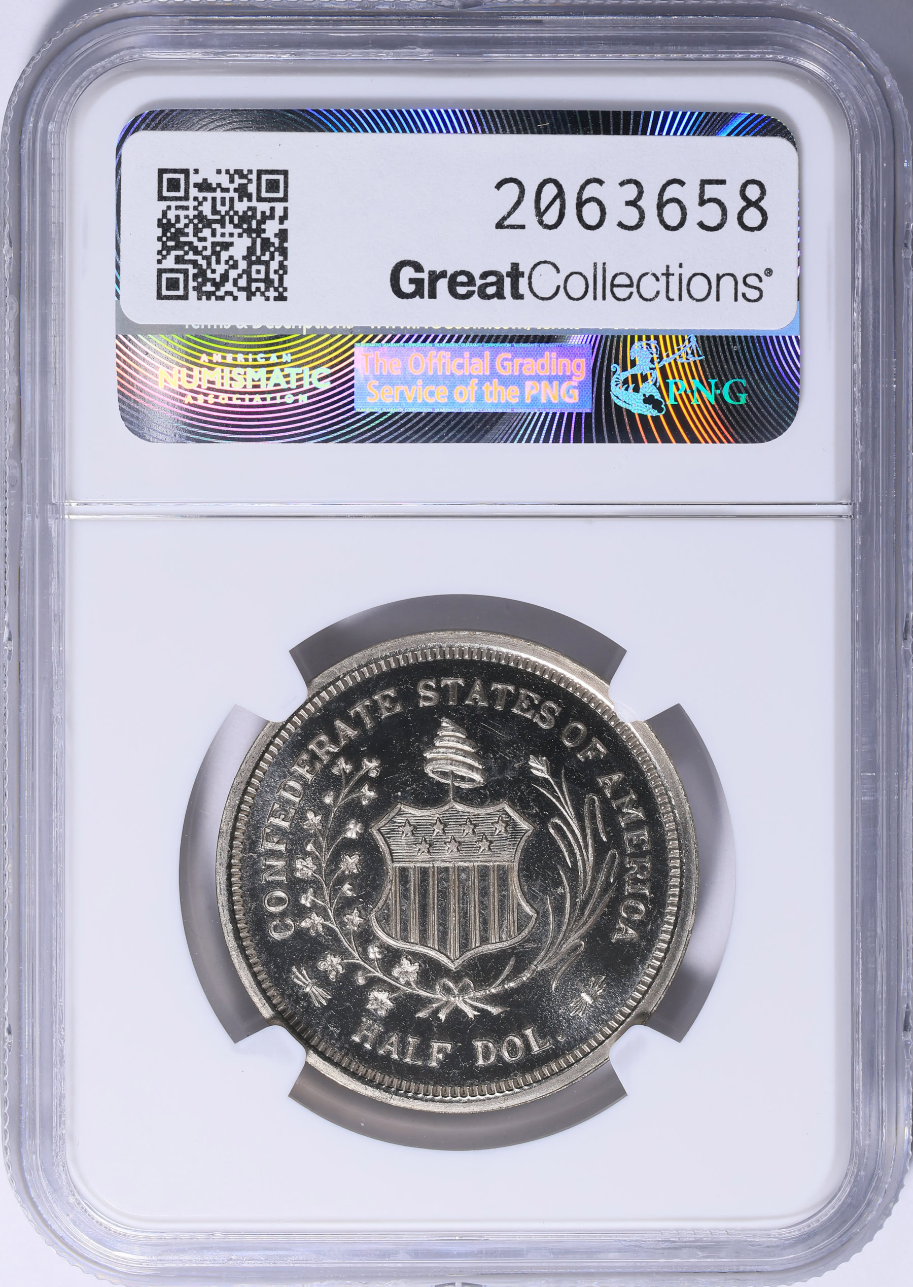 1947) Confederate States of America Seal So-Called 50 Cents NGC MS