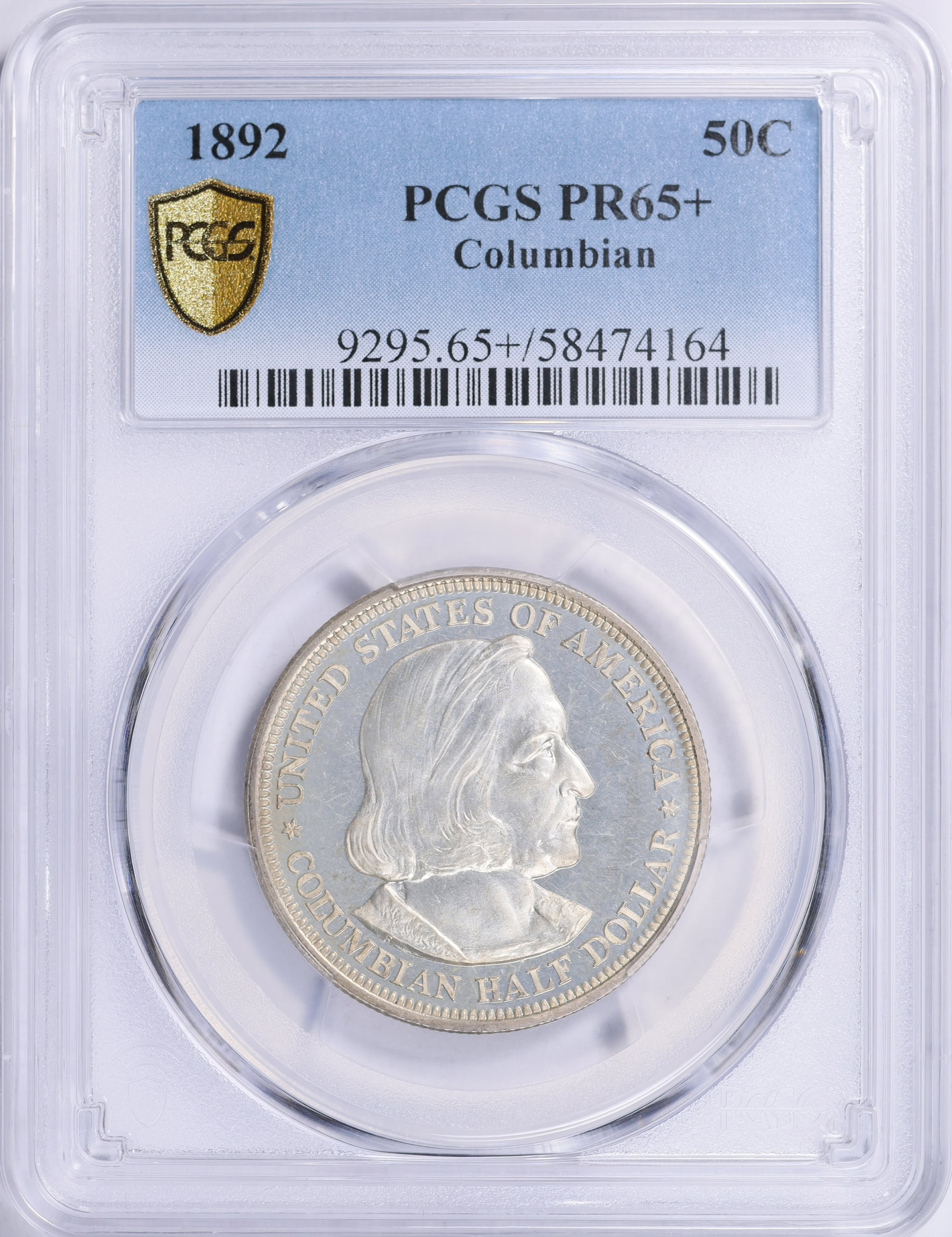 1892 World Columbian Exposition Half Dollar PCGS Proof-65+ (Item