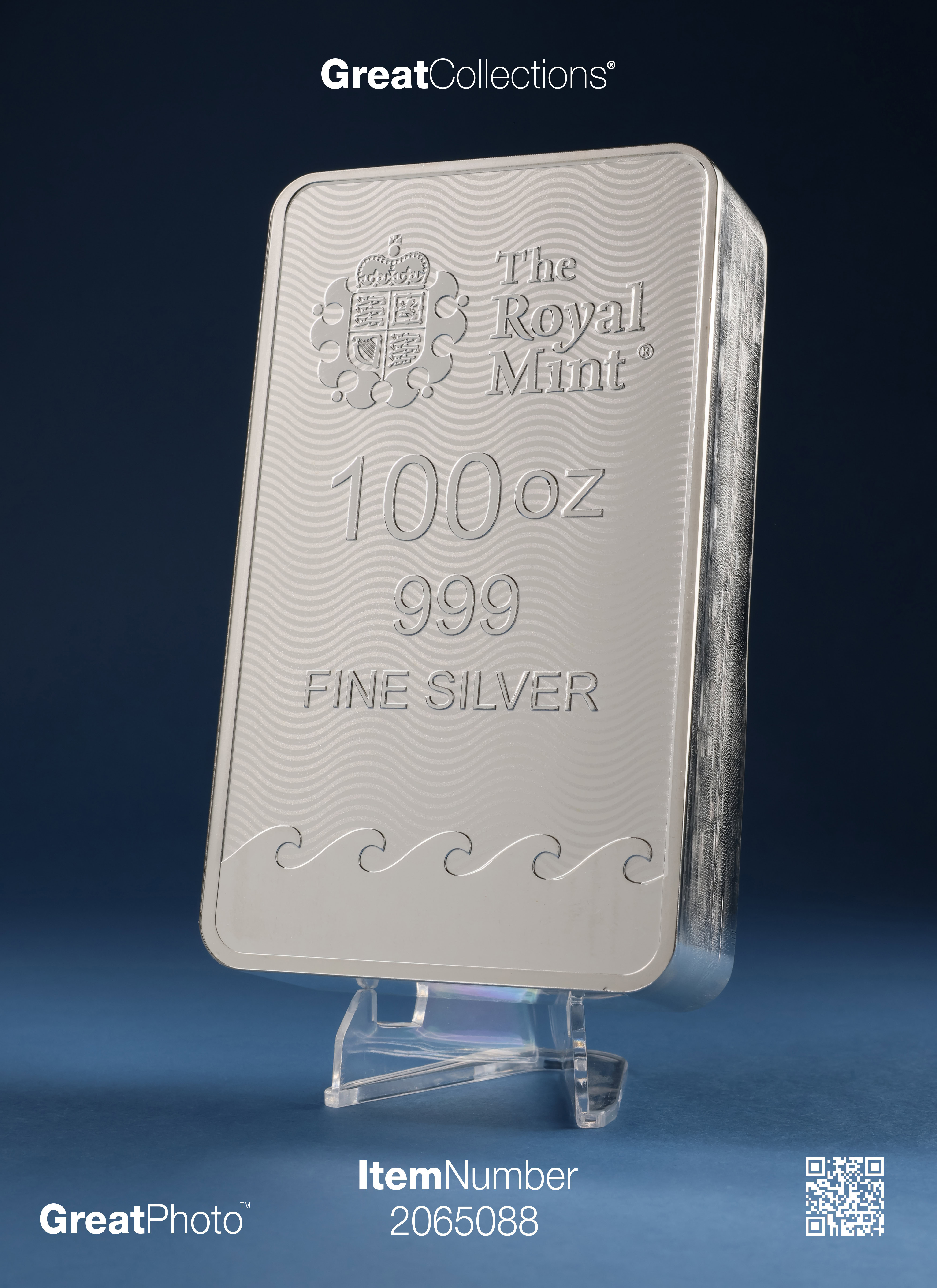 Great Britain 2021 Silver 100oz Royal Mint Ingot/Bar Britannia