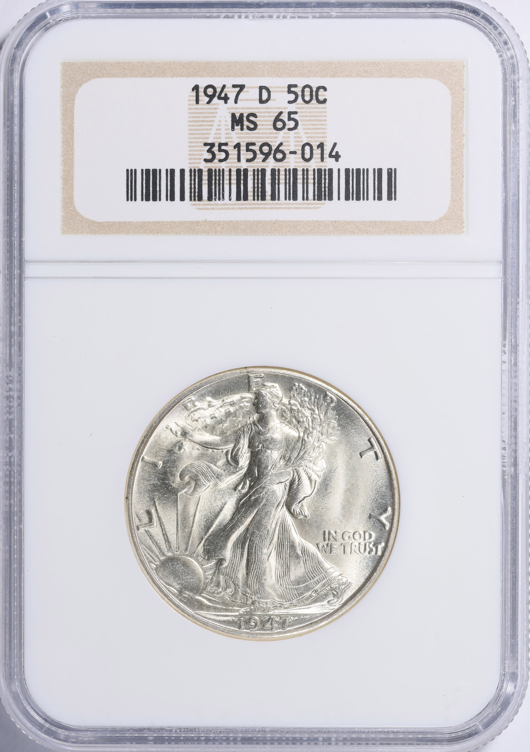1947-D Walking Liberty Half Dollar NGC MS-65 (Item 2065457