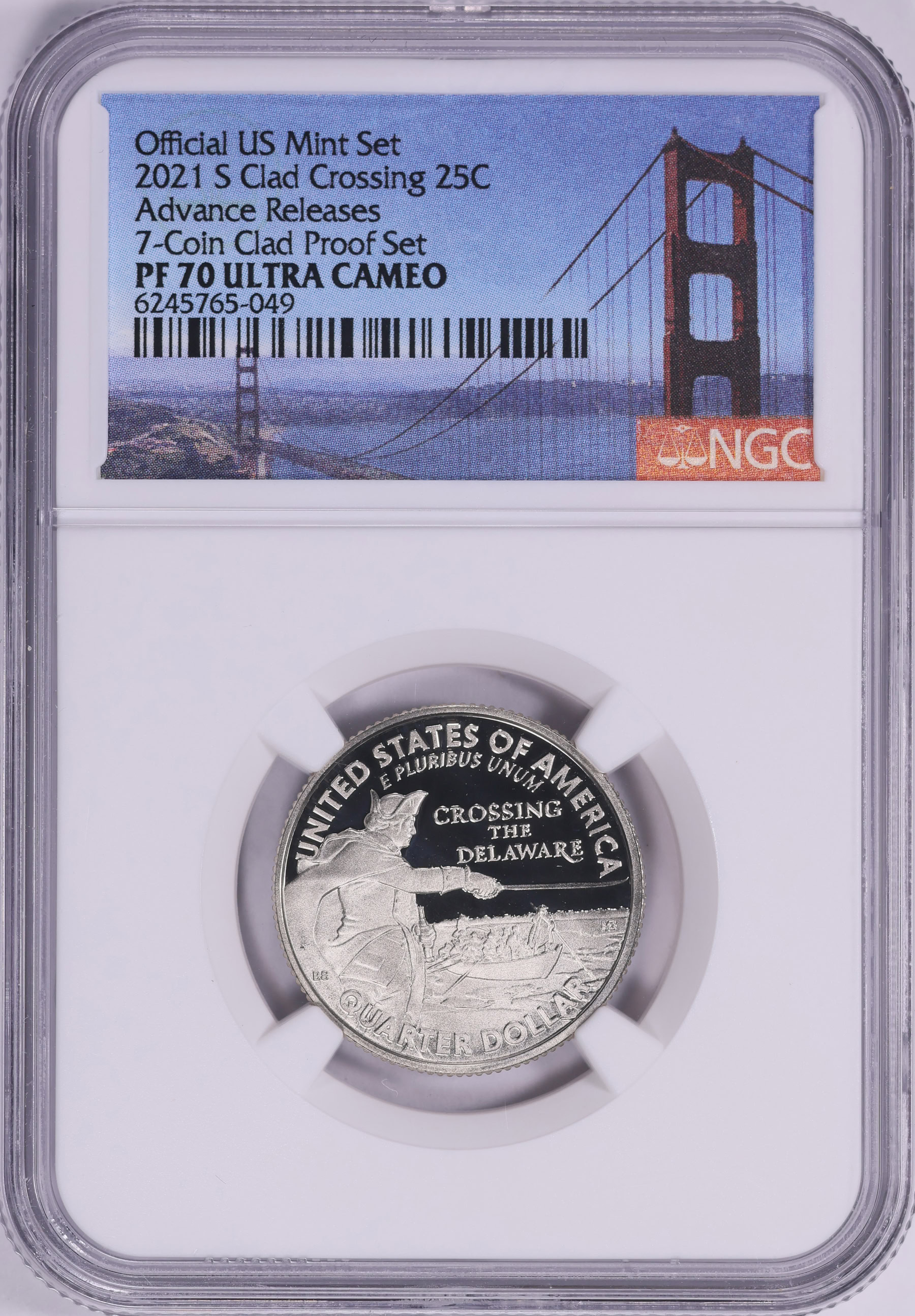 2021-S America the Beautiful Quarter Crossing the Delaware Advance