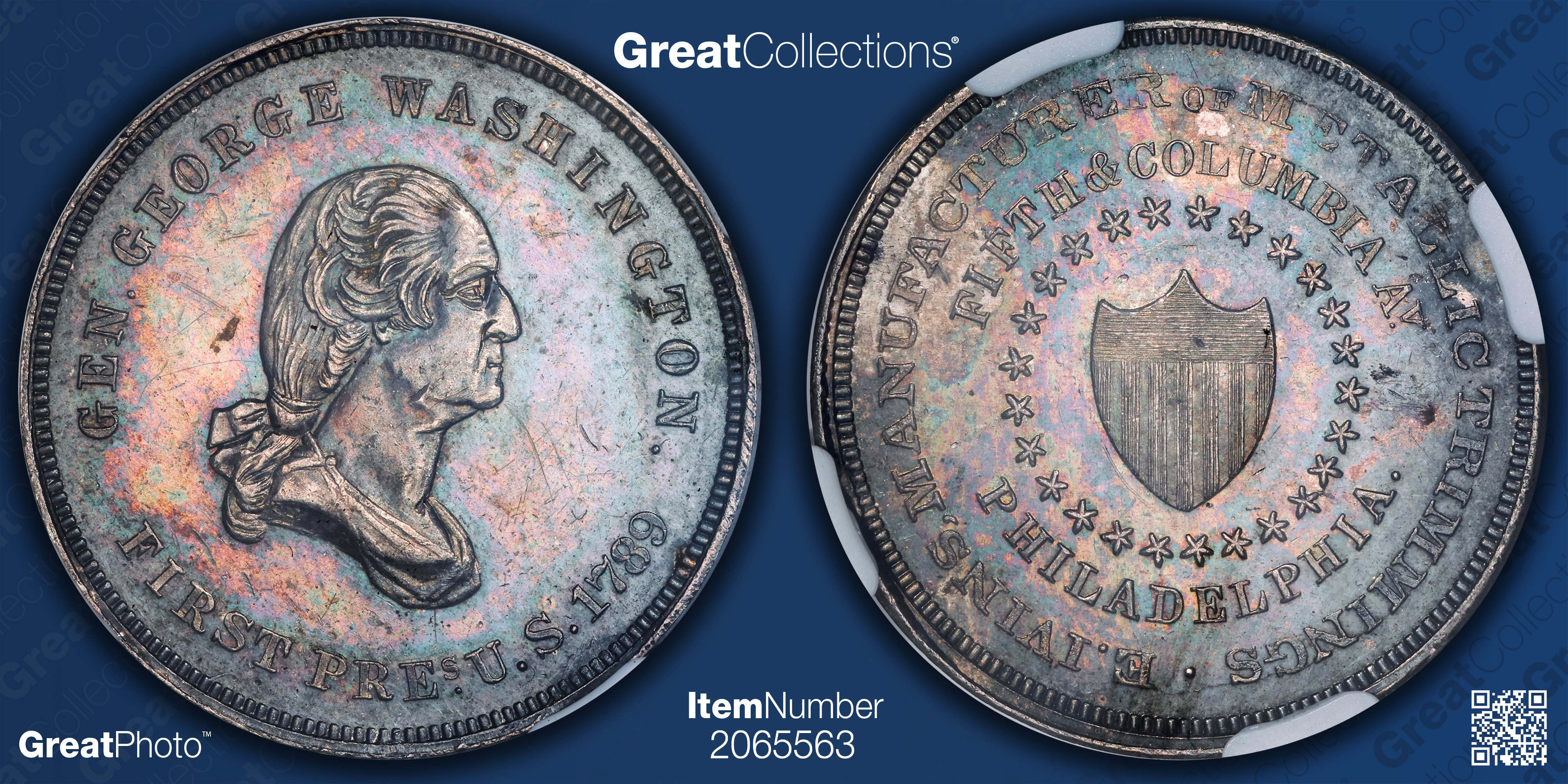 ND (1861-65) Philadelphia, Pennsylvania Silver Washington - E