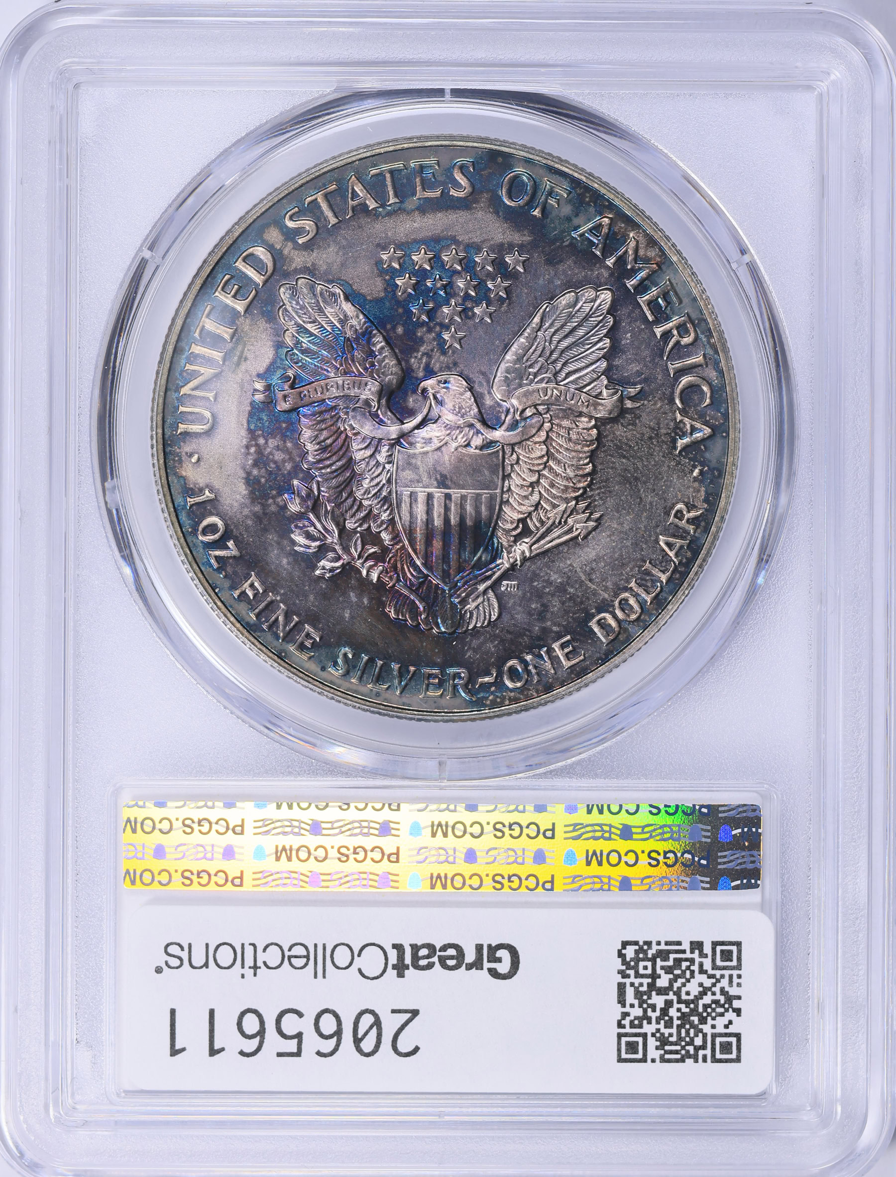 1993 $1 Silver Eagle PCGS MS-67 (Toned) (Item 2065611