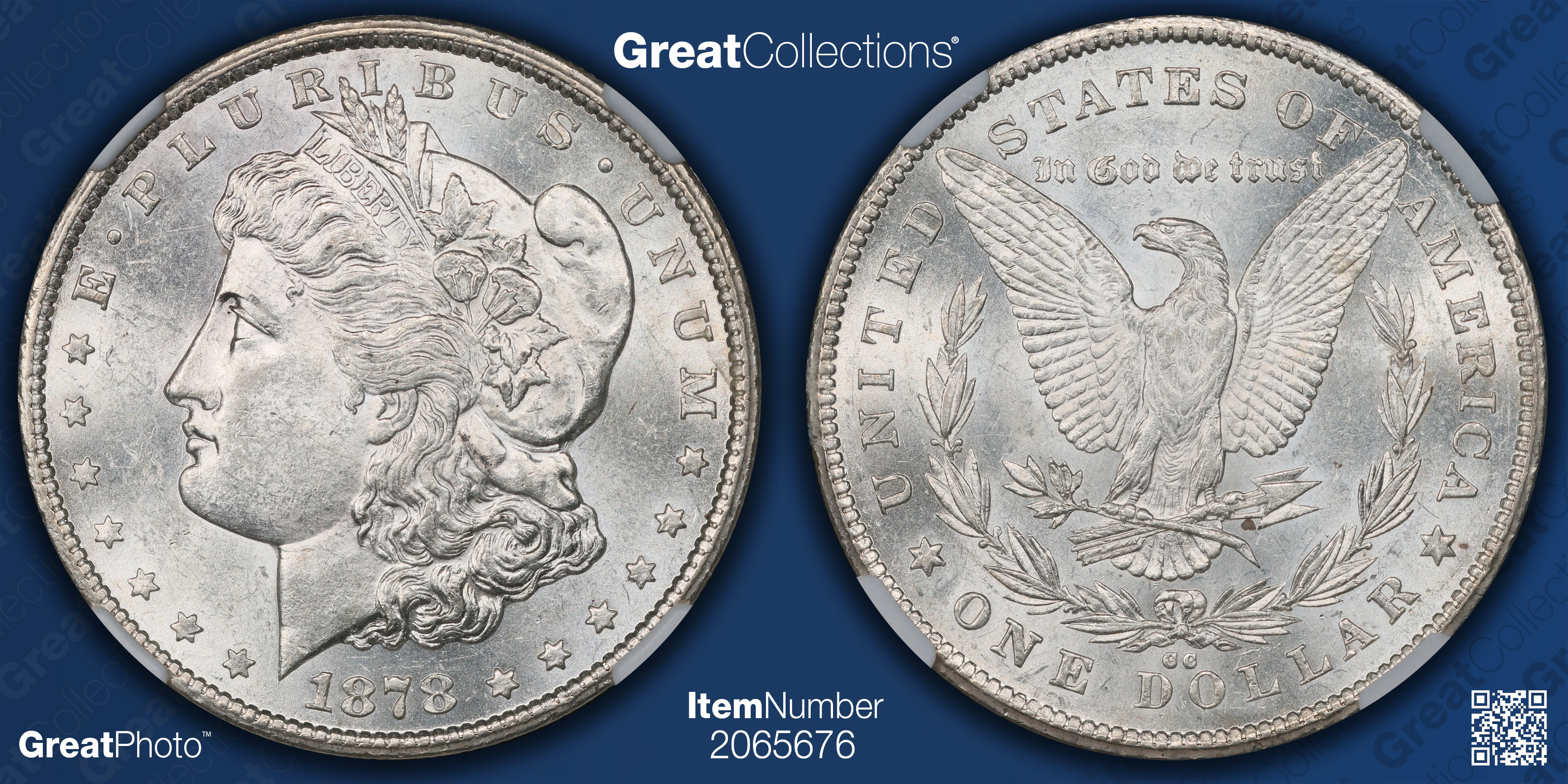 1878-CC Morgan Silver Dollar NGC AU-58 (Item 2065676