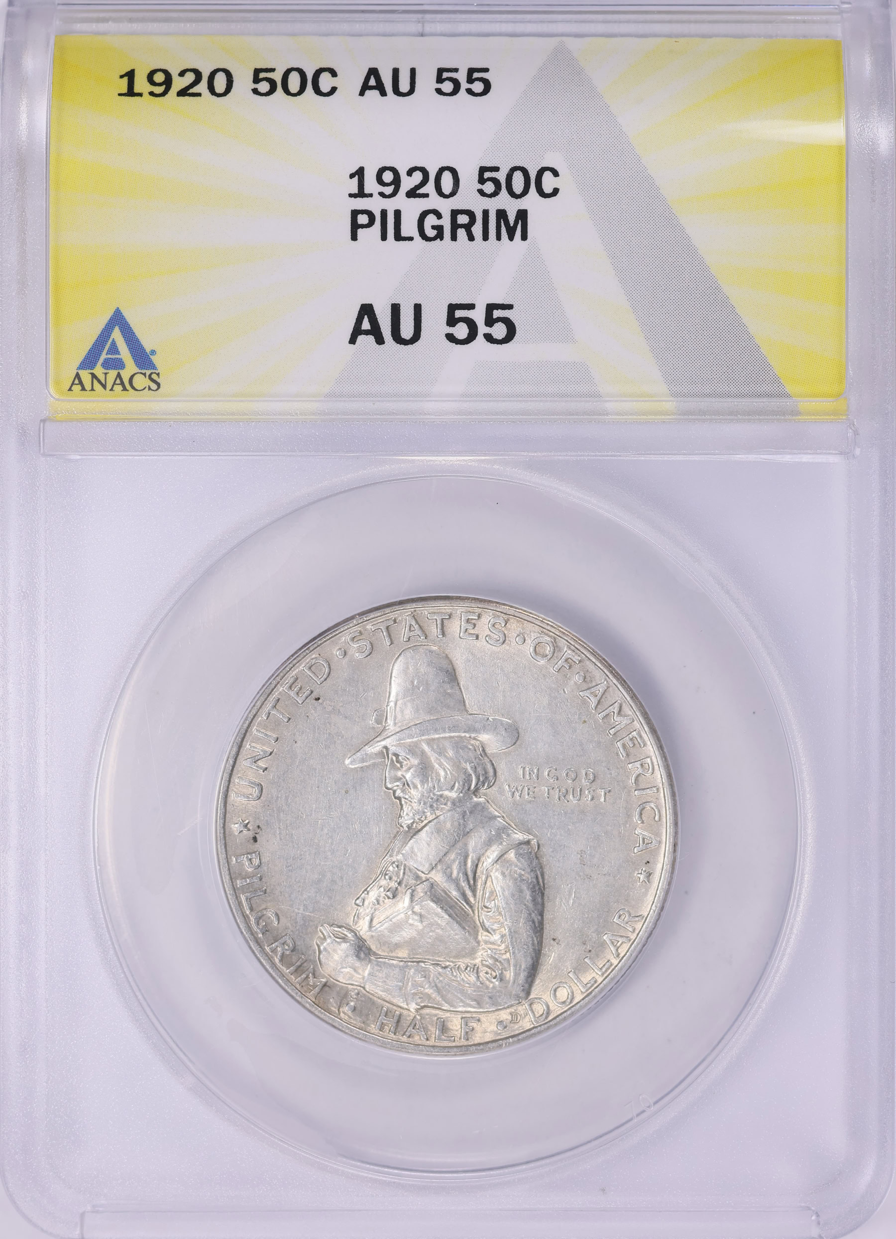 1920 Pilgrim Tercentenary Half Dollar ANACS AU-55 (Item 2067443