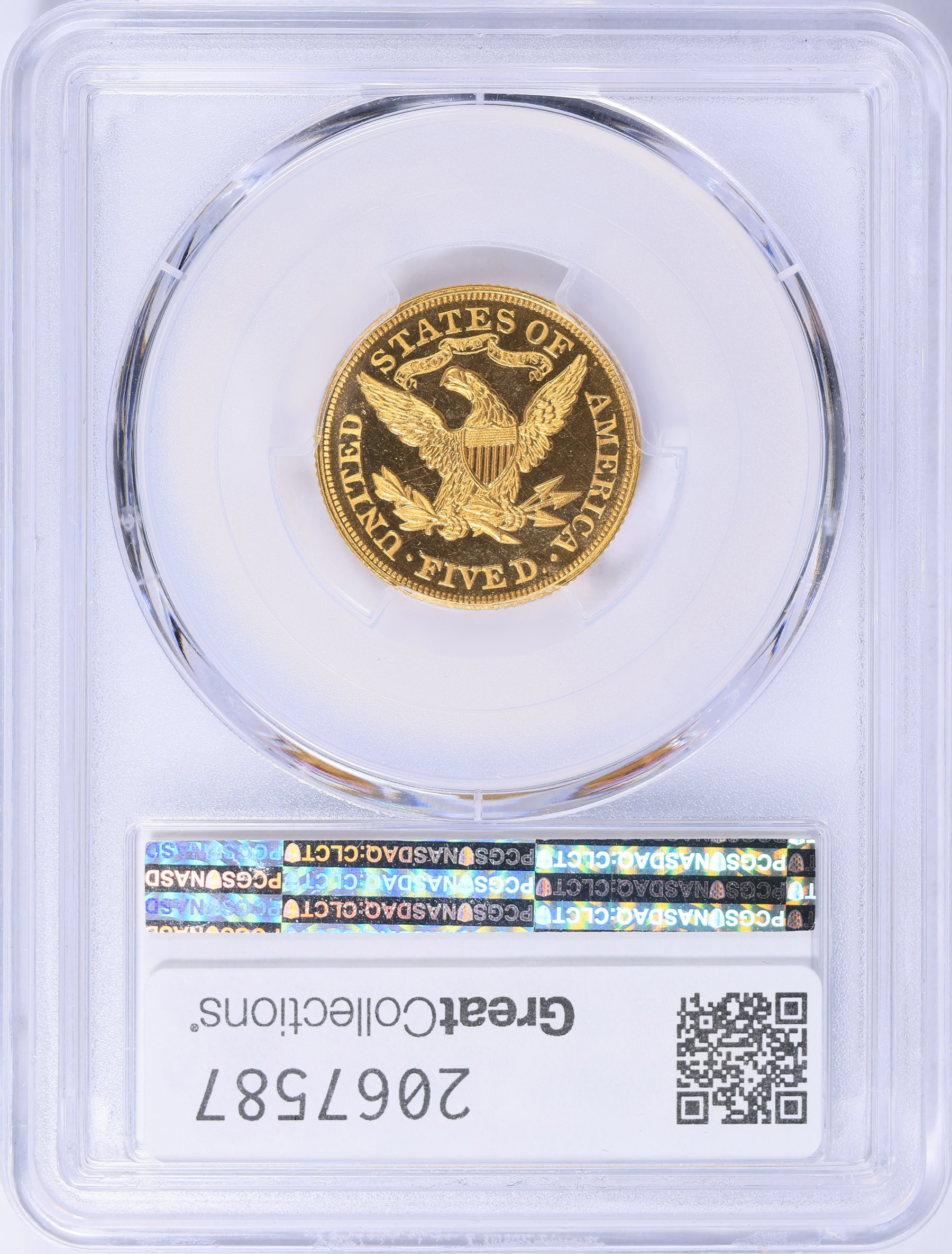 1879 Liberty Gold Half Eagle PCGS Proof-64+ DCAM (CAC Green) (Item