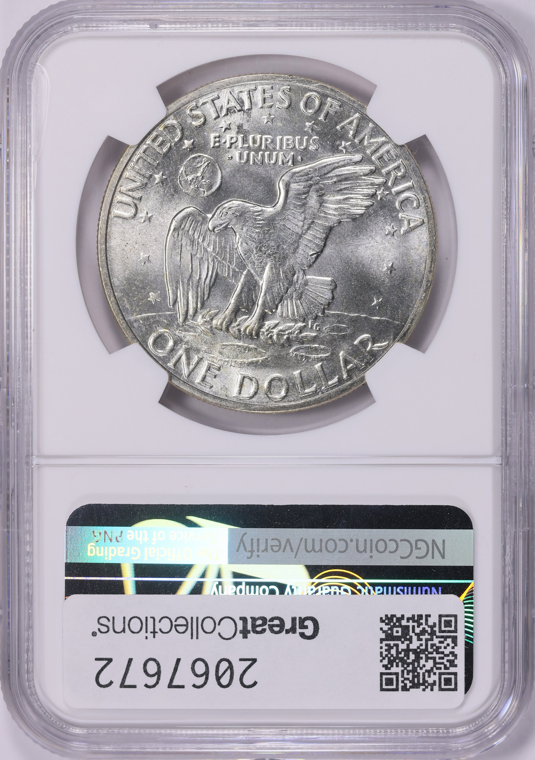 1971-S Eisenhower Dollar Silver Peg Leg FS-401 NGC MS-64 (Bill