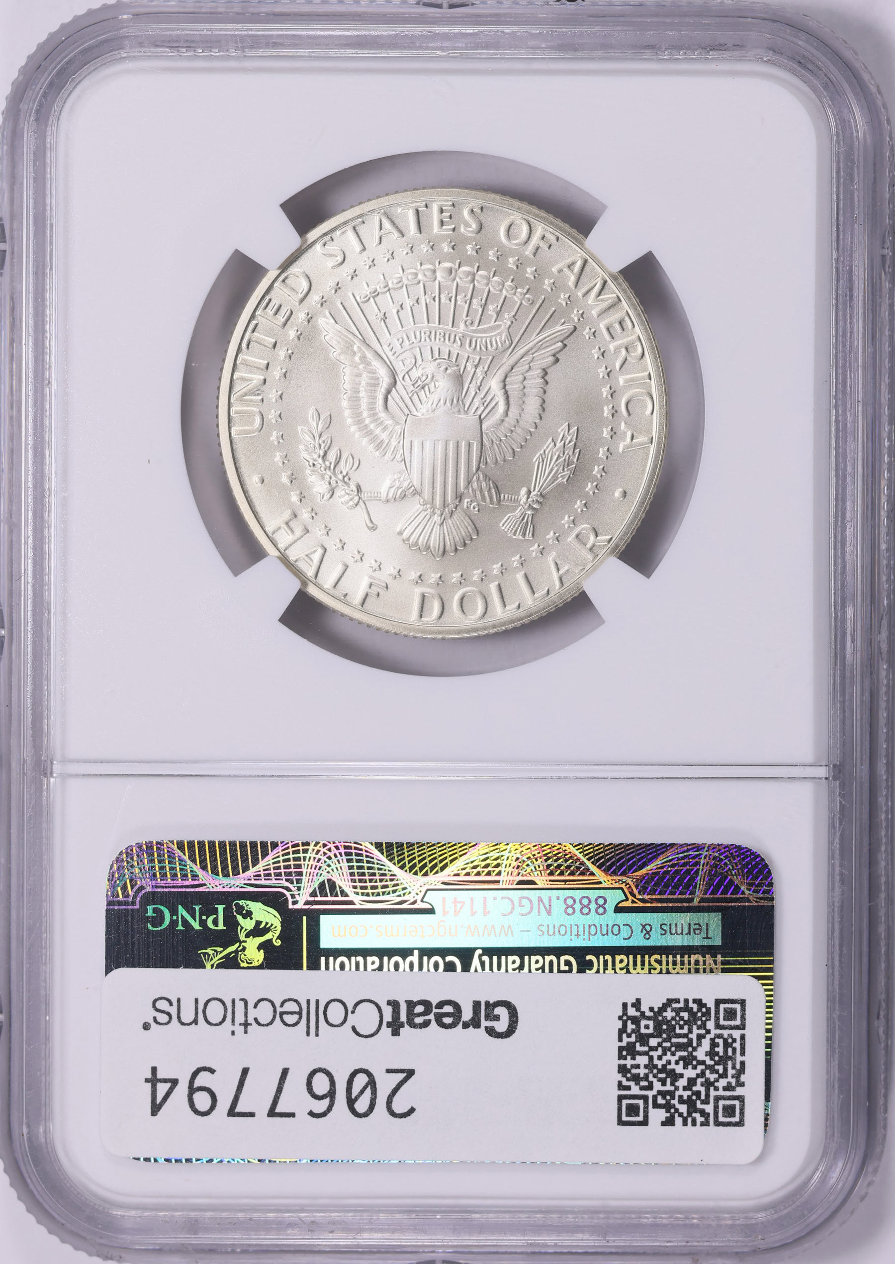 1998-S Kennedy Half Dollar Silver NGC SP-70 (100 Greatest Label
