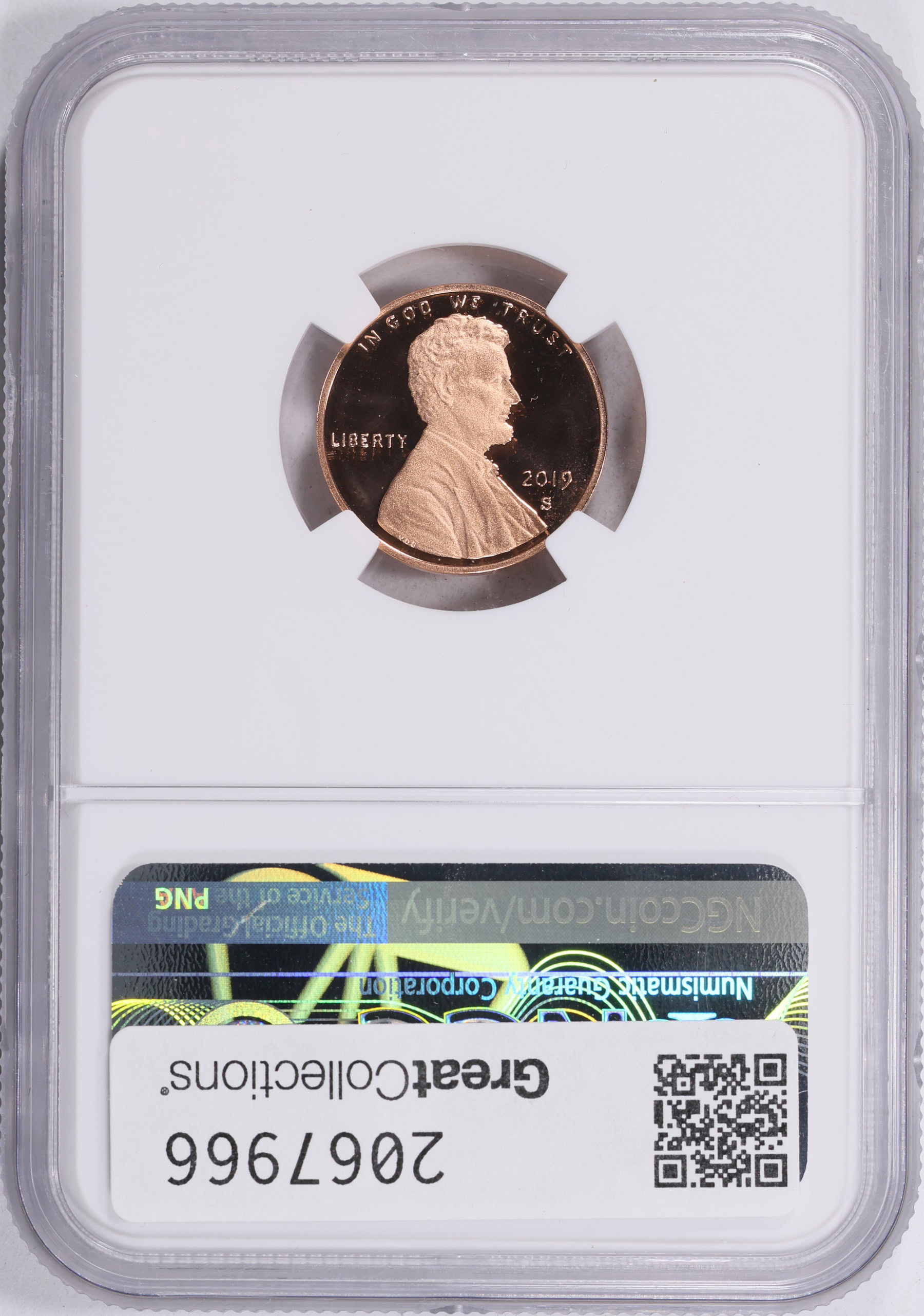 2019-S Lincoln Cent Shield Early Releases NGC Proof-70 UC (Lincoln