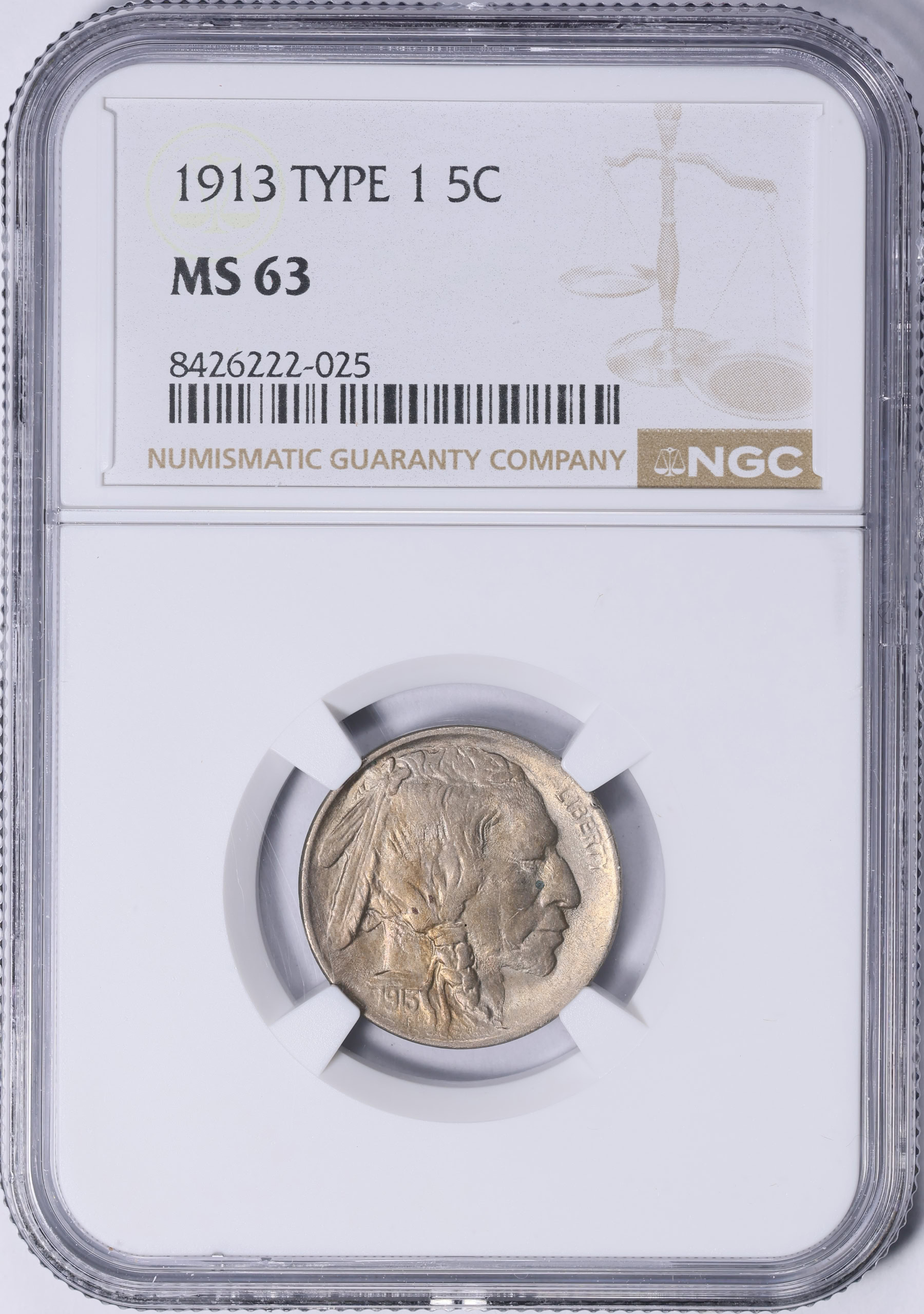 1913 Buffalo Nickel Type 1 NGC MS-63 (Item 2068275