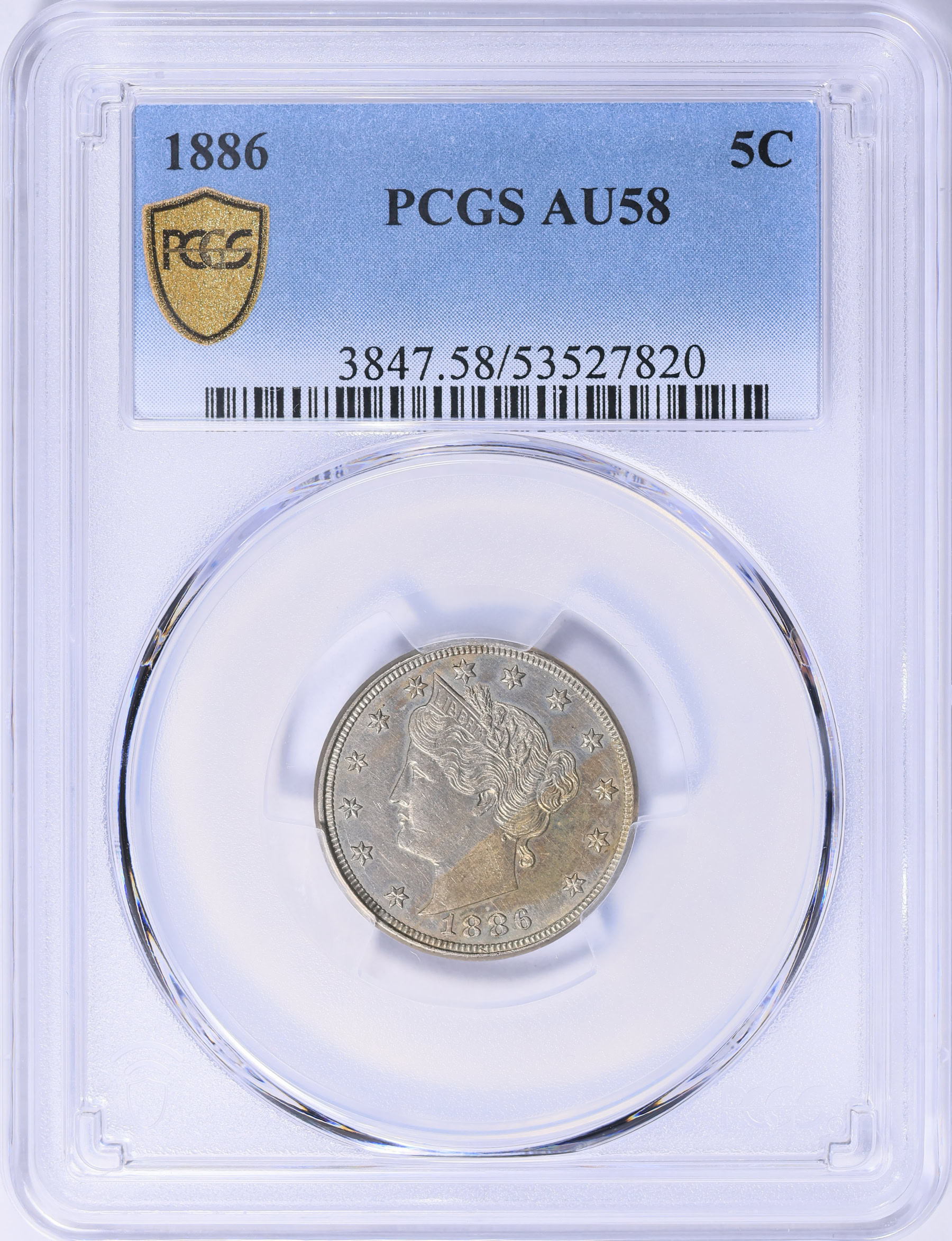 1886 Liberty Nickel PCGS AU-58 (Item 2068313) | GreatCollections
