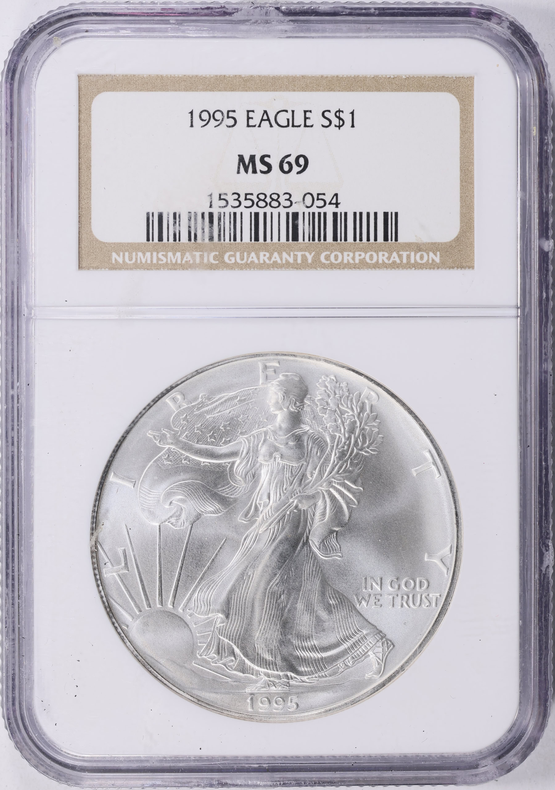 1995 $1 Silver Eagle NGC MS-69 (Item 2068533) | GreatCollections