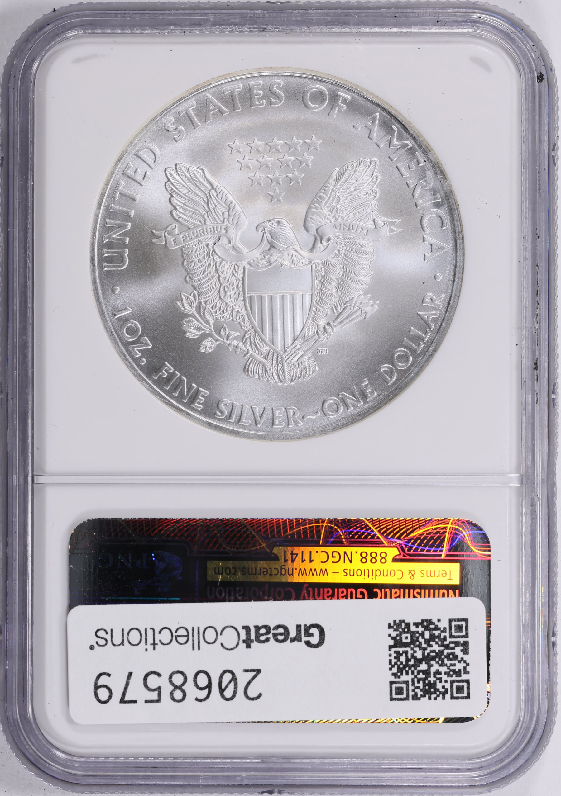 2009 $1 Silver Eagle Early Releases NGC MS-69 (Item 2068579