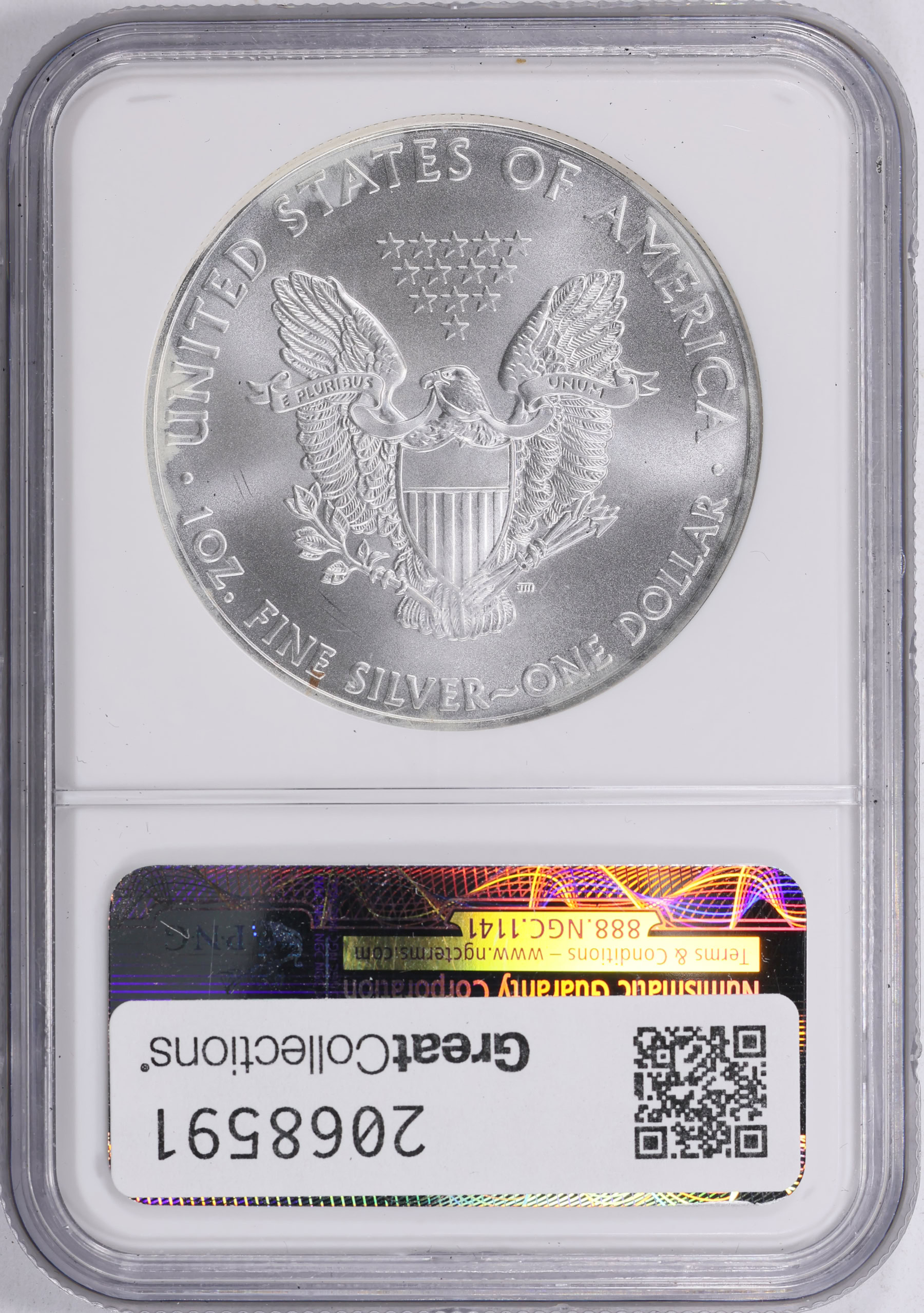 2010 $1 Silver Eagle Early Releases NGC MS-69 (Item 2068591