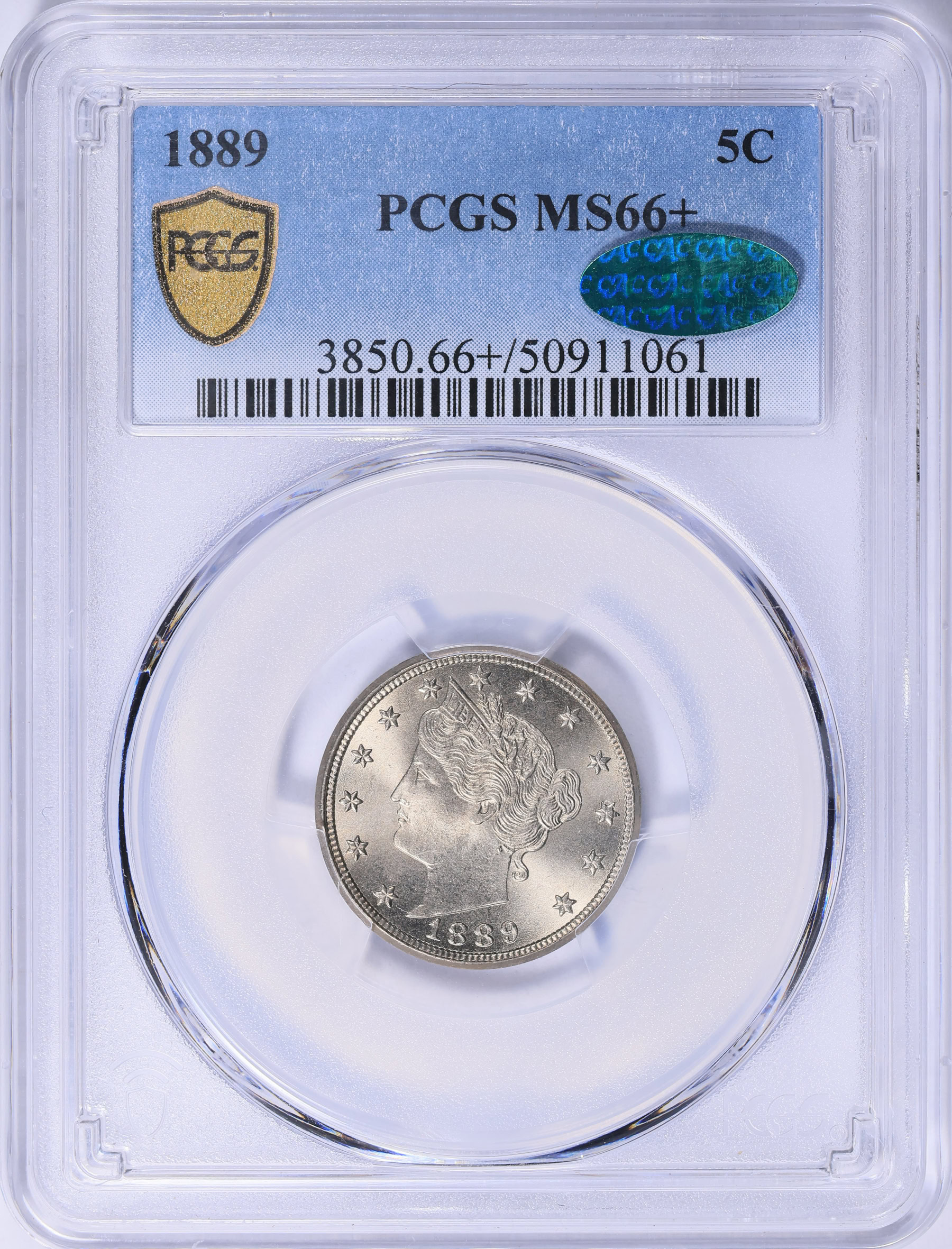 1889 Liberty Nickel PCGS MS-66+ (CAC Green) (Item 2068742