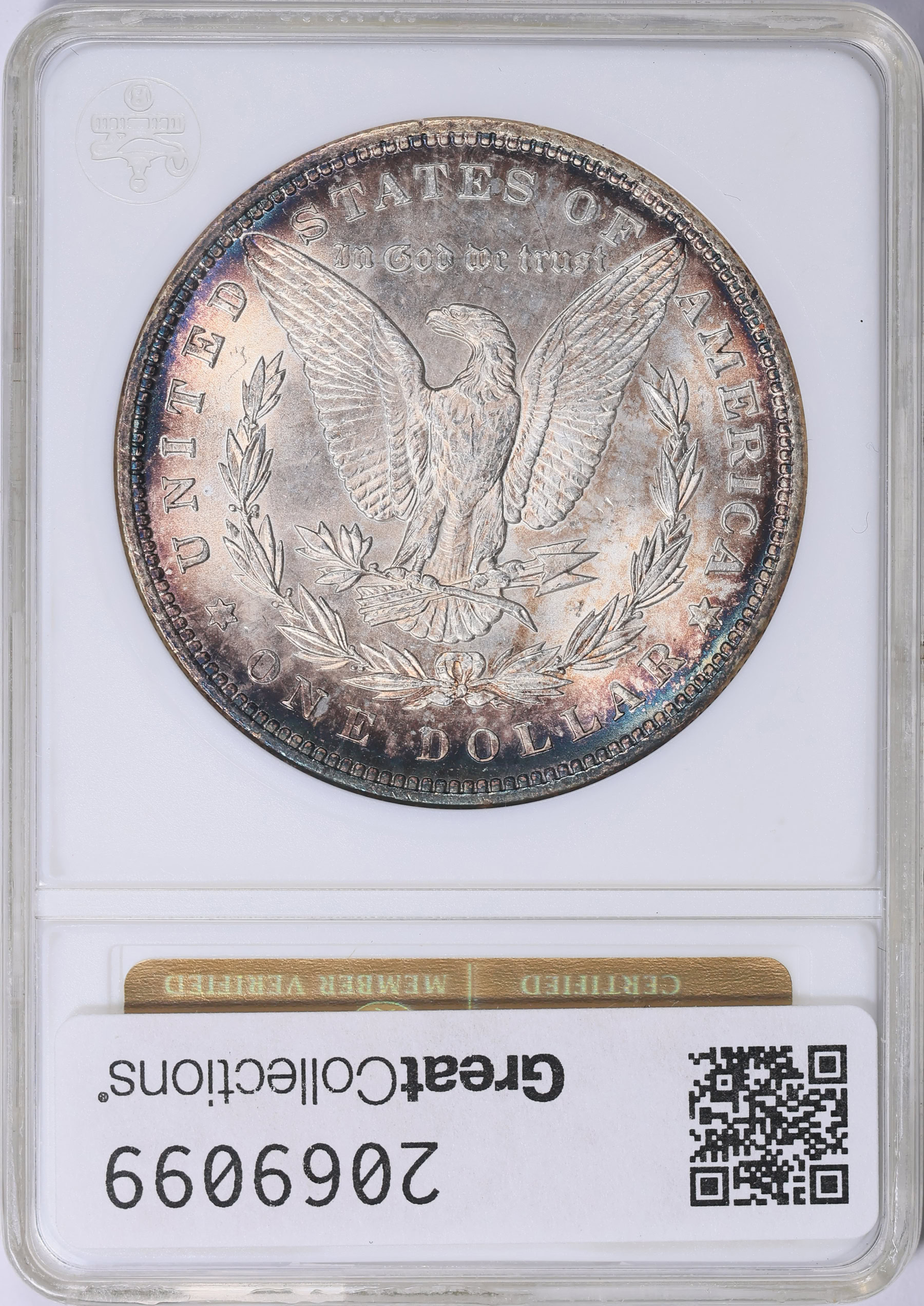 1896 Morgan Silver Dollar ANACS MS-63 OH (Toned) (Item 2069099 ...