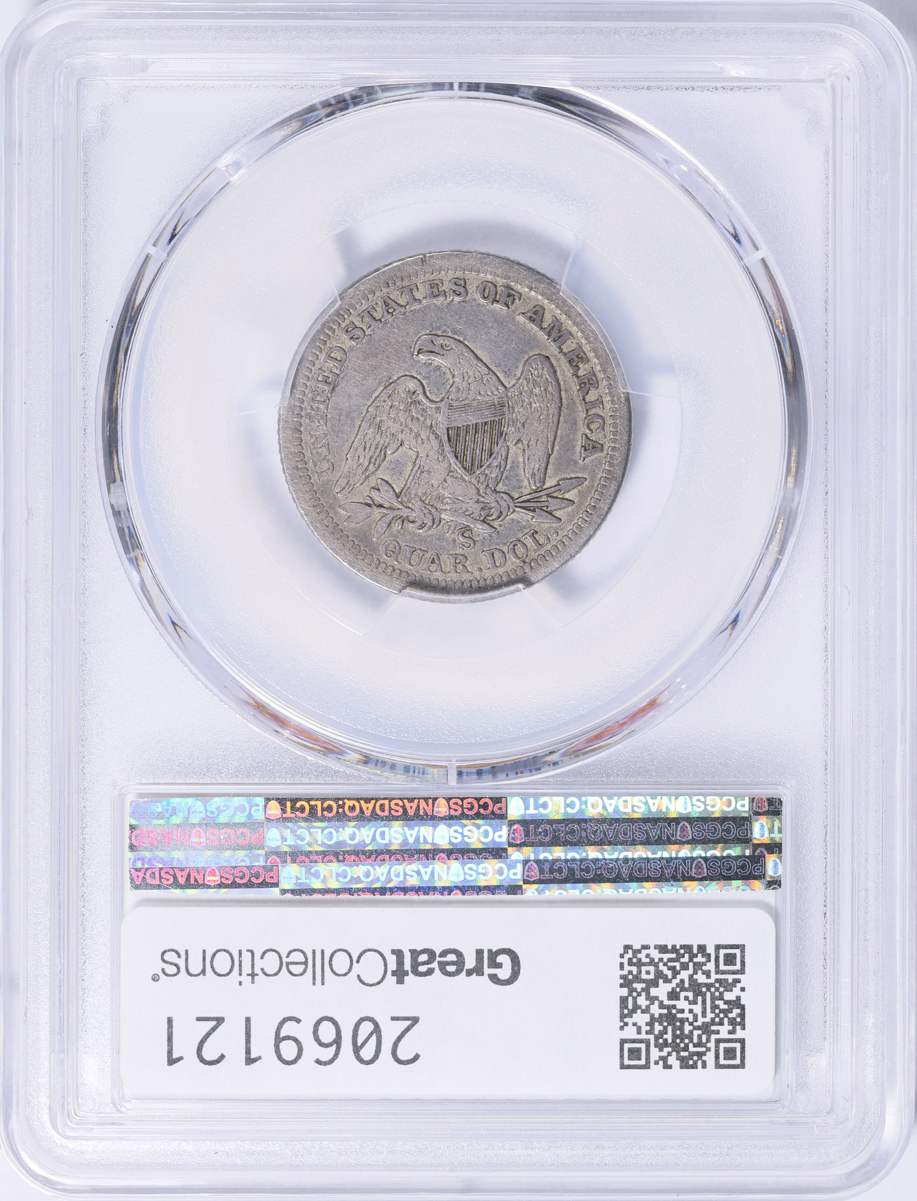 1860-S Seated Liberty Quarter PCGS VF-25 (John McCloskey