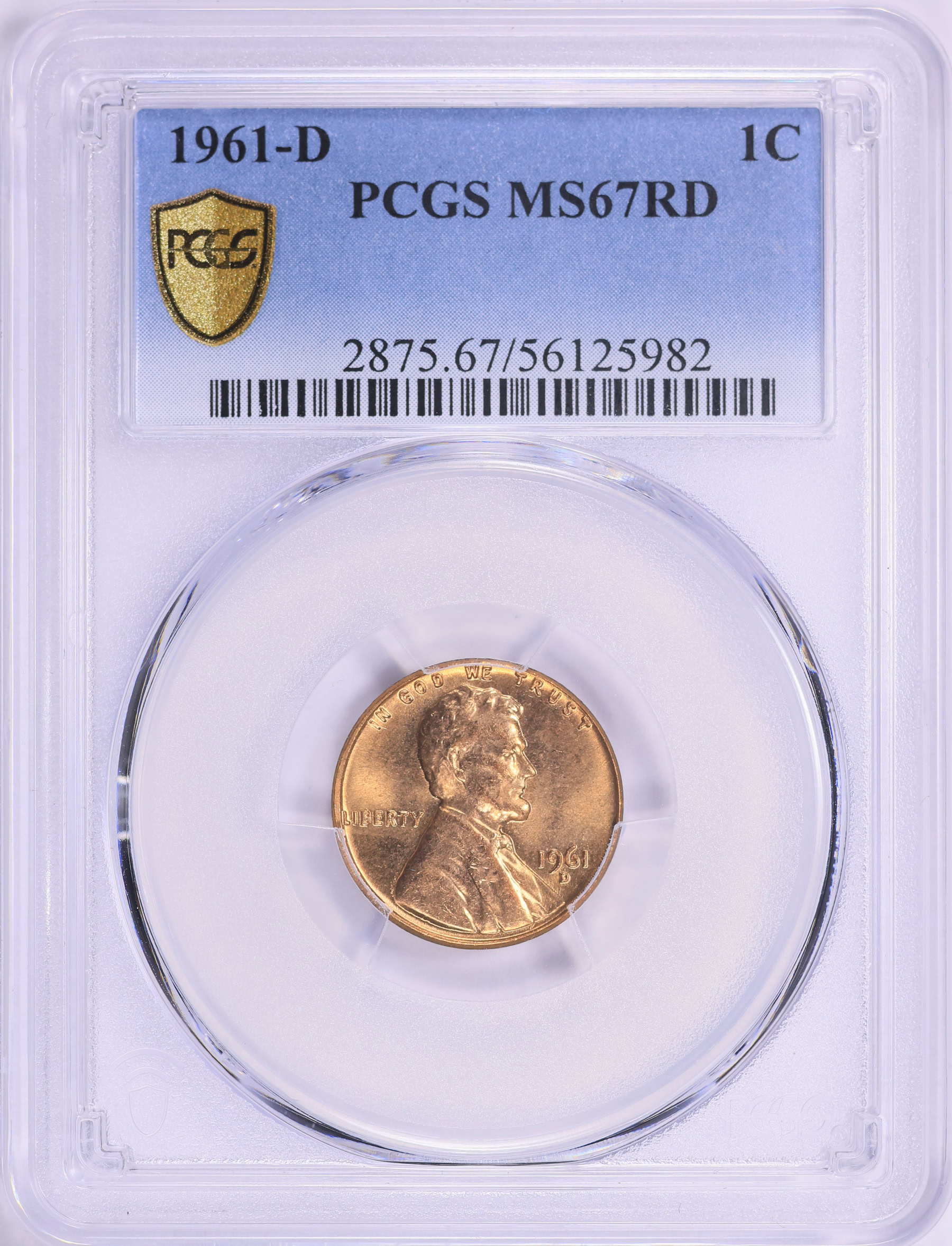 1961-D Lincoln Cent PCGS MS-67 RD (Item 2069189
