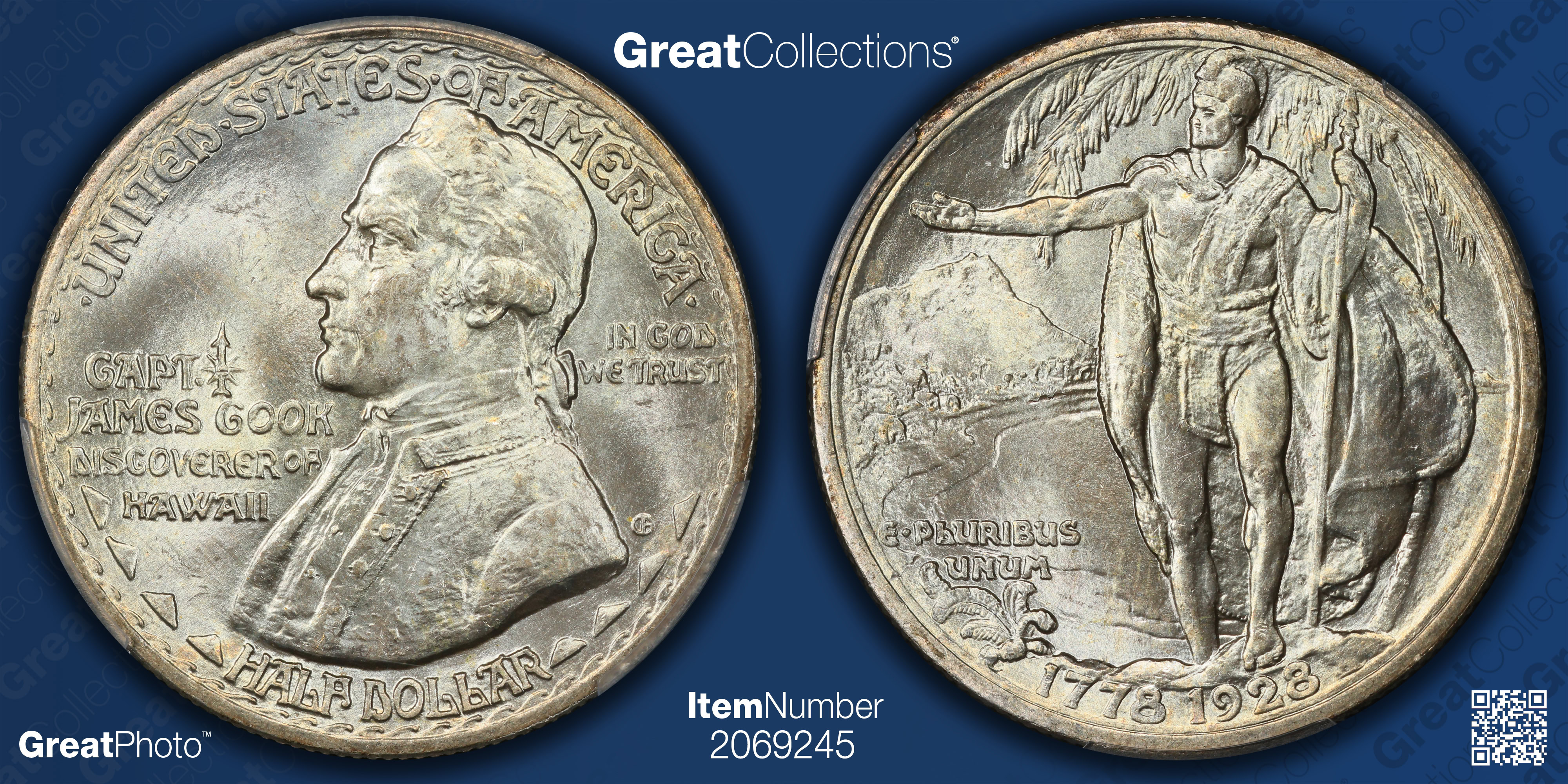 1928 Hawaiian Sesquicentennial Half Dollar PCGS MS-65 (Item