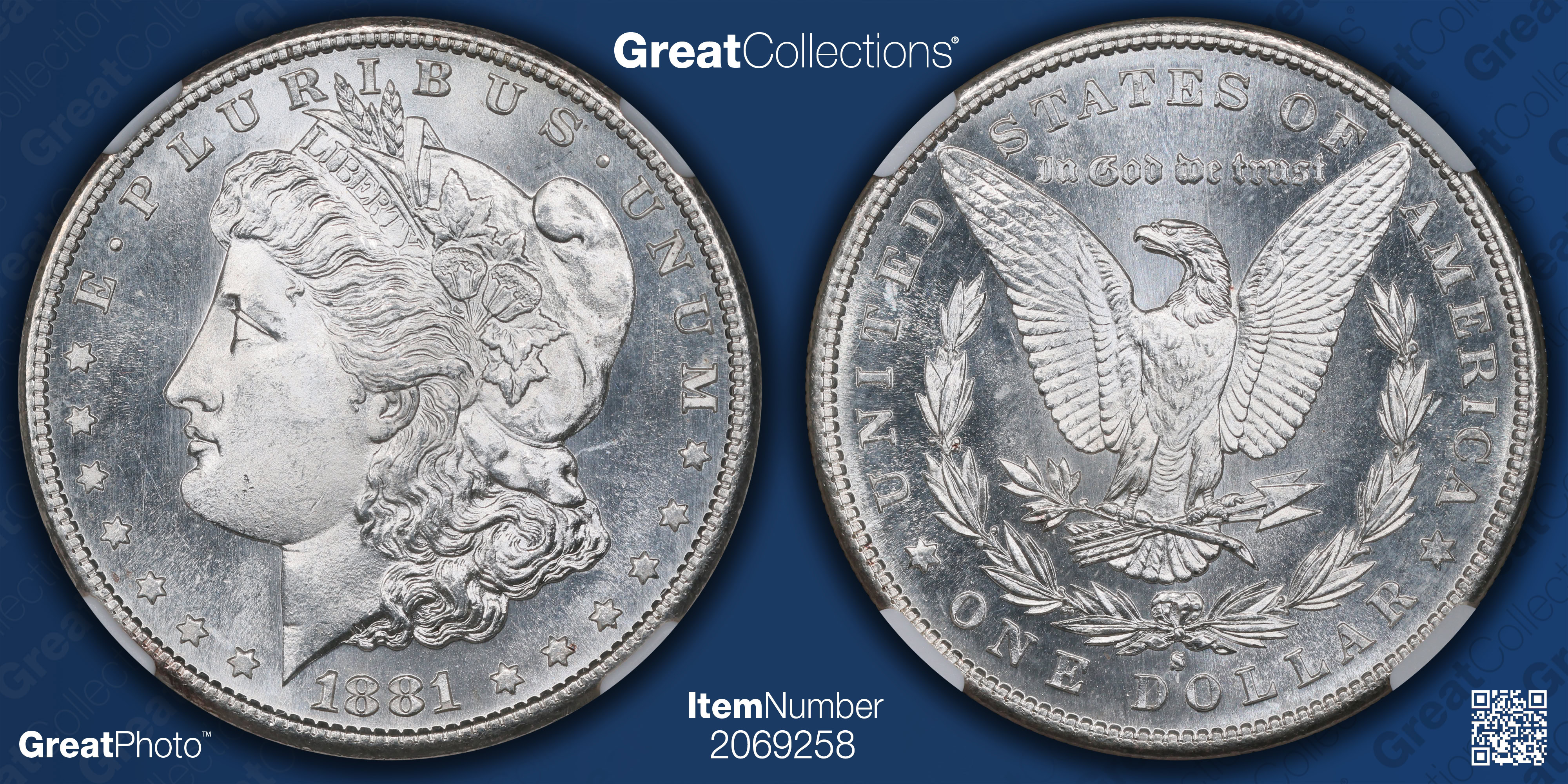 1881-S Morgan Silver Dollar NGC MS-66+ ☆ (Item 2069258