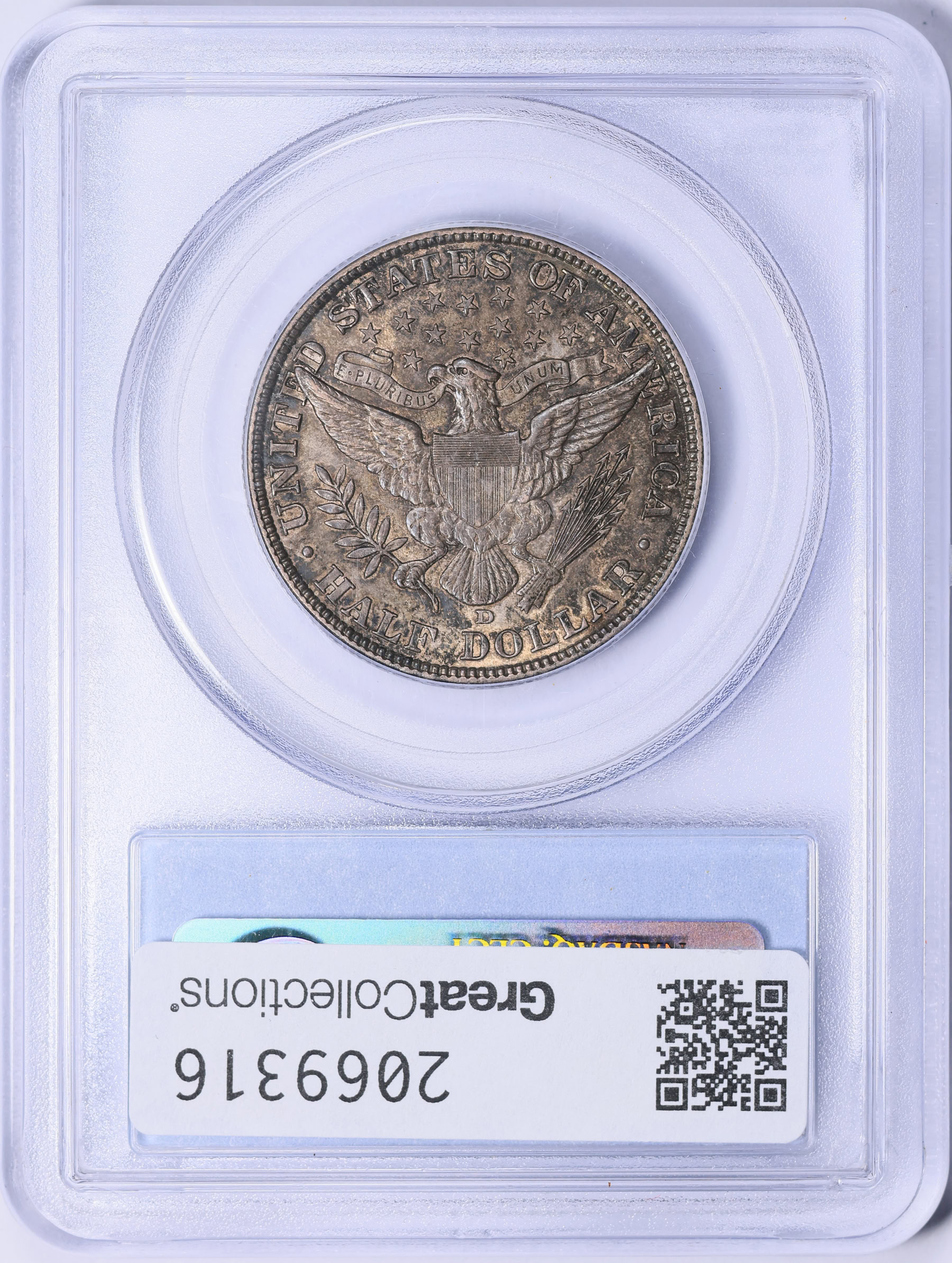 1906-D Barber Half Dollar PCGS AU-58 (CAC Green) (Item 2069316