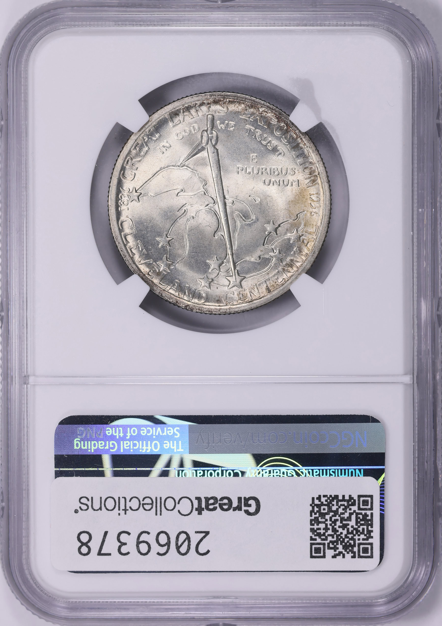 1936 Cleveland Centennial/Great Lakes Exposition Half Dollar NGC