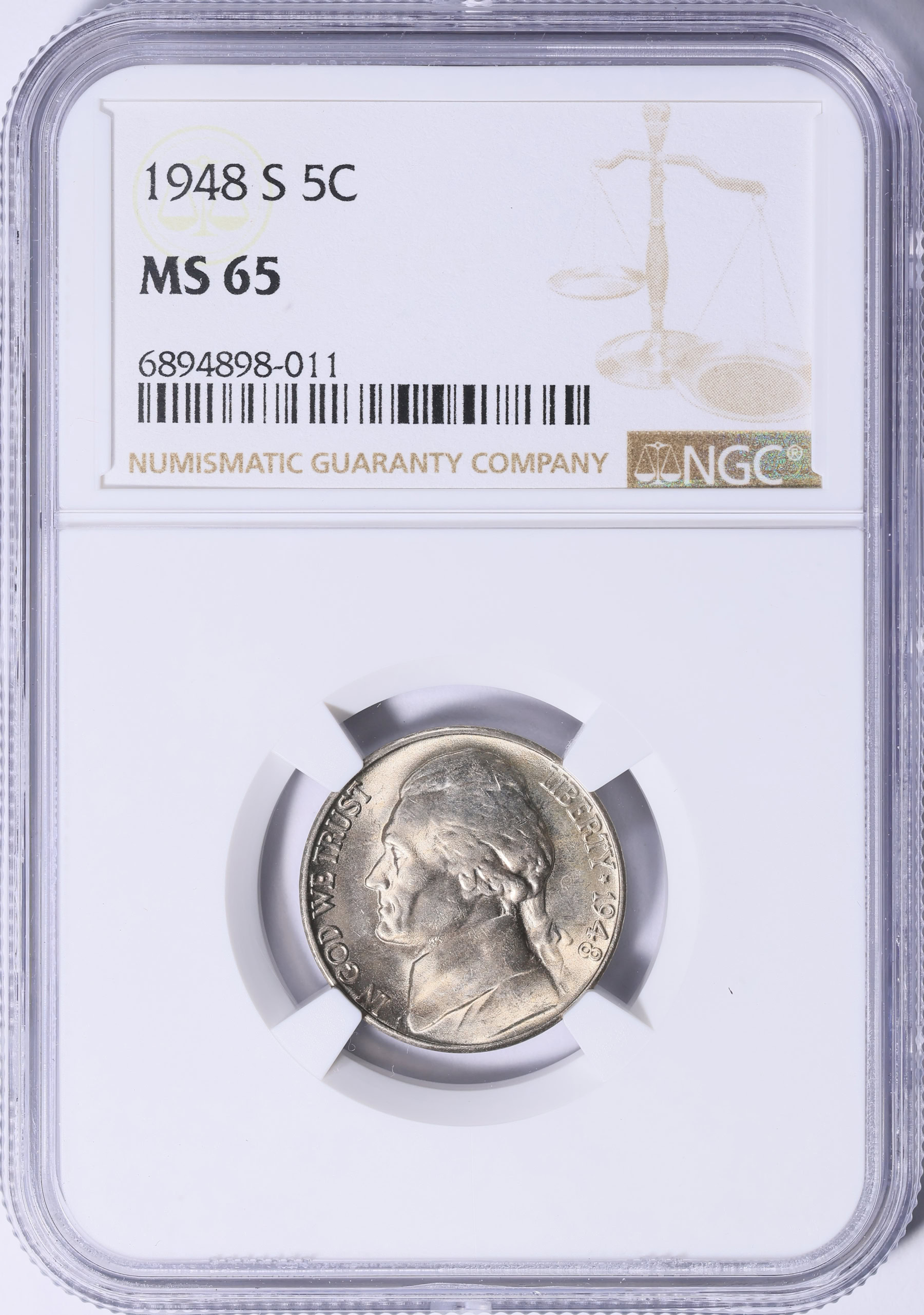 1948-S Jefferson Nickel NGC MS-65 (Item 2069605
